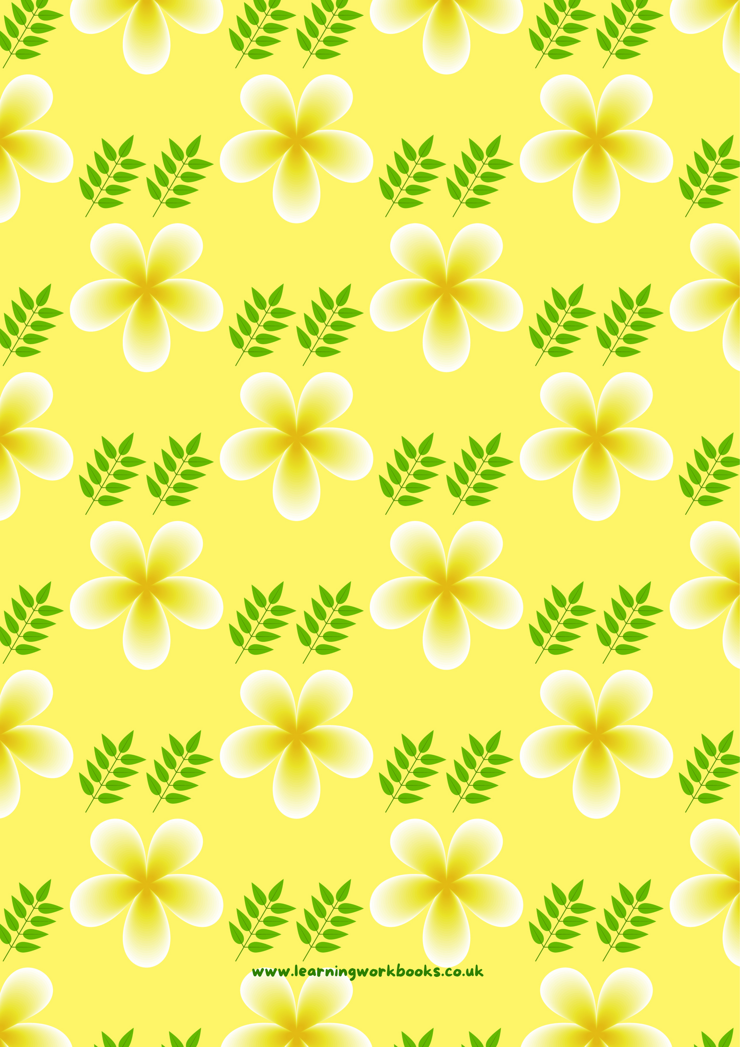 Yellow Flowers with Small Green Leaves Teacher Planner (downloadable digital product)