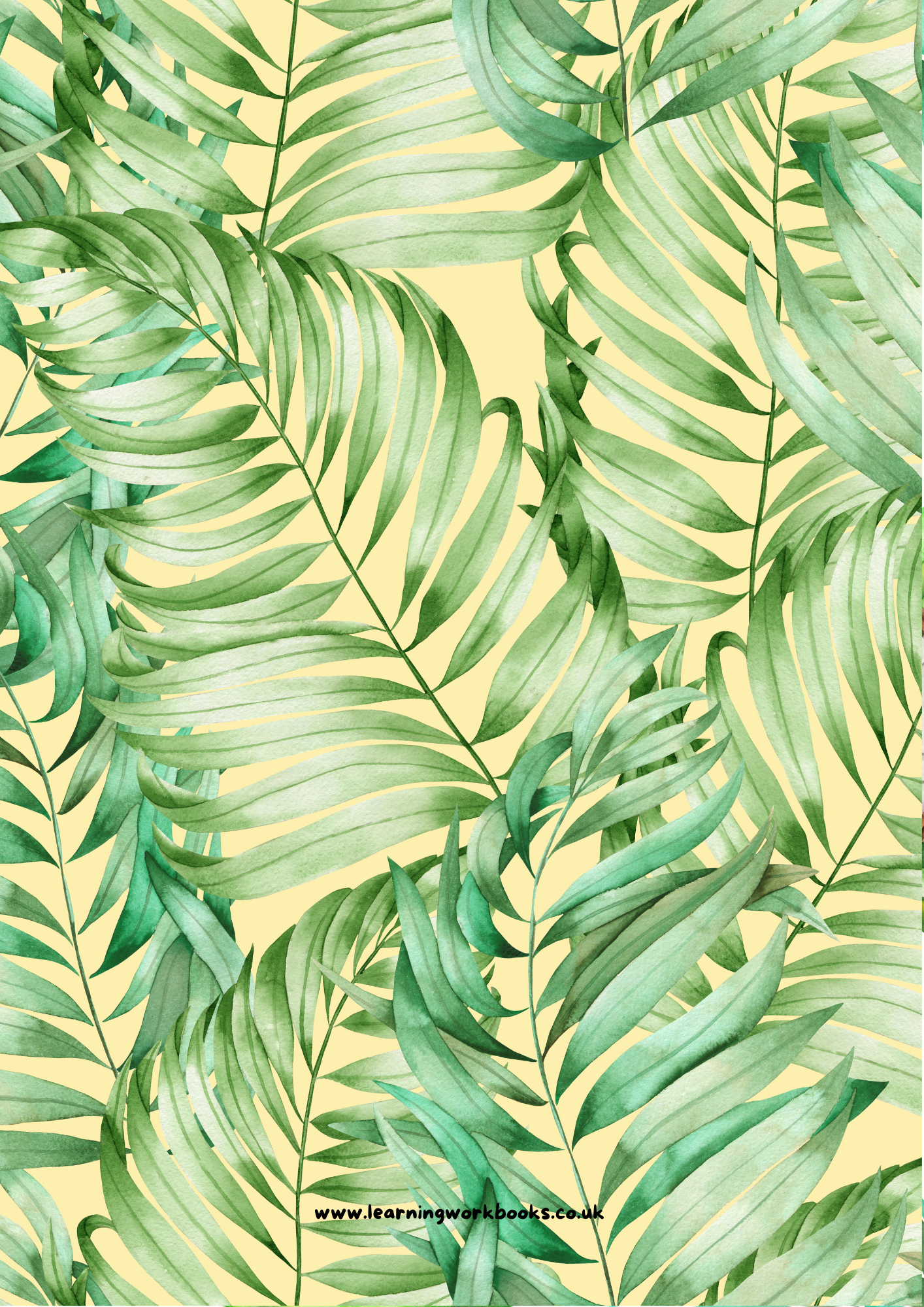 Tropical Green Leaves Teacher Planner (downloadable digital product)