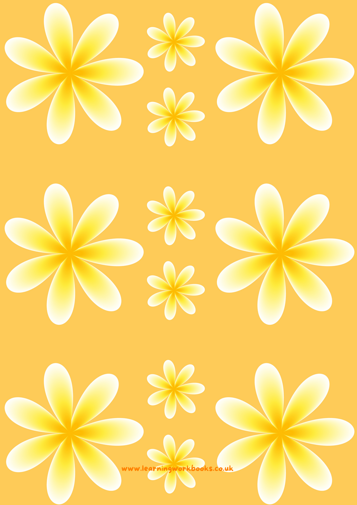 Yellow Flowers with Orange Background Teacher Planner (downloadable digital product)