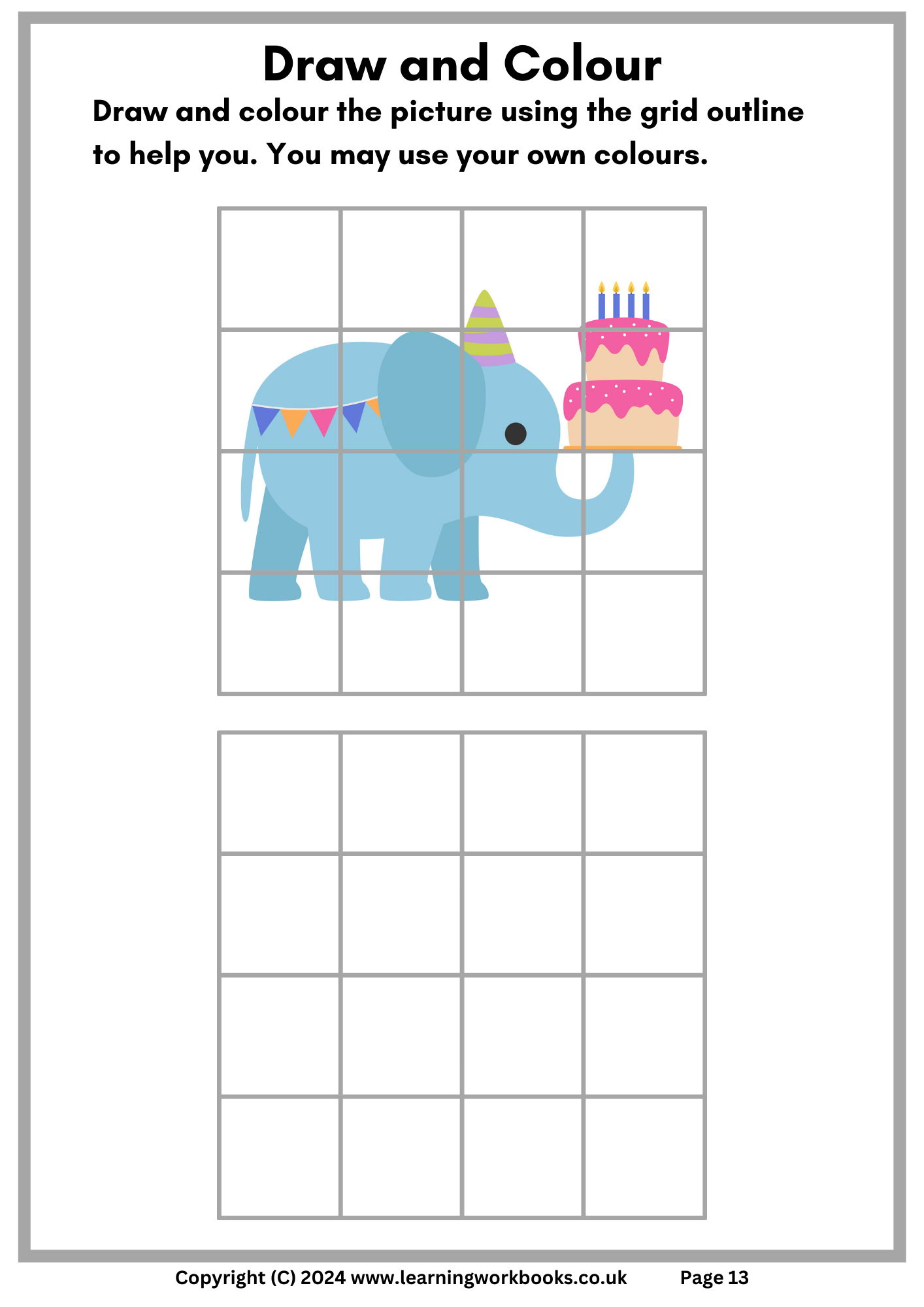 Draw and Colour Book 1 (downloadable digital product)