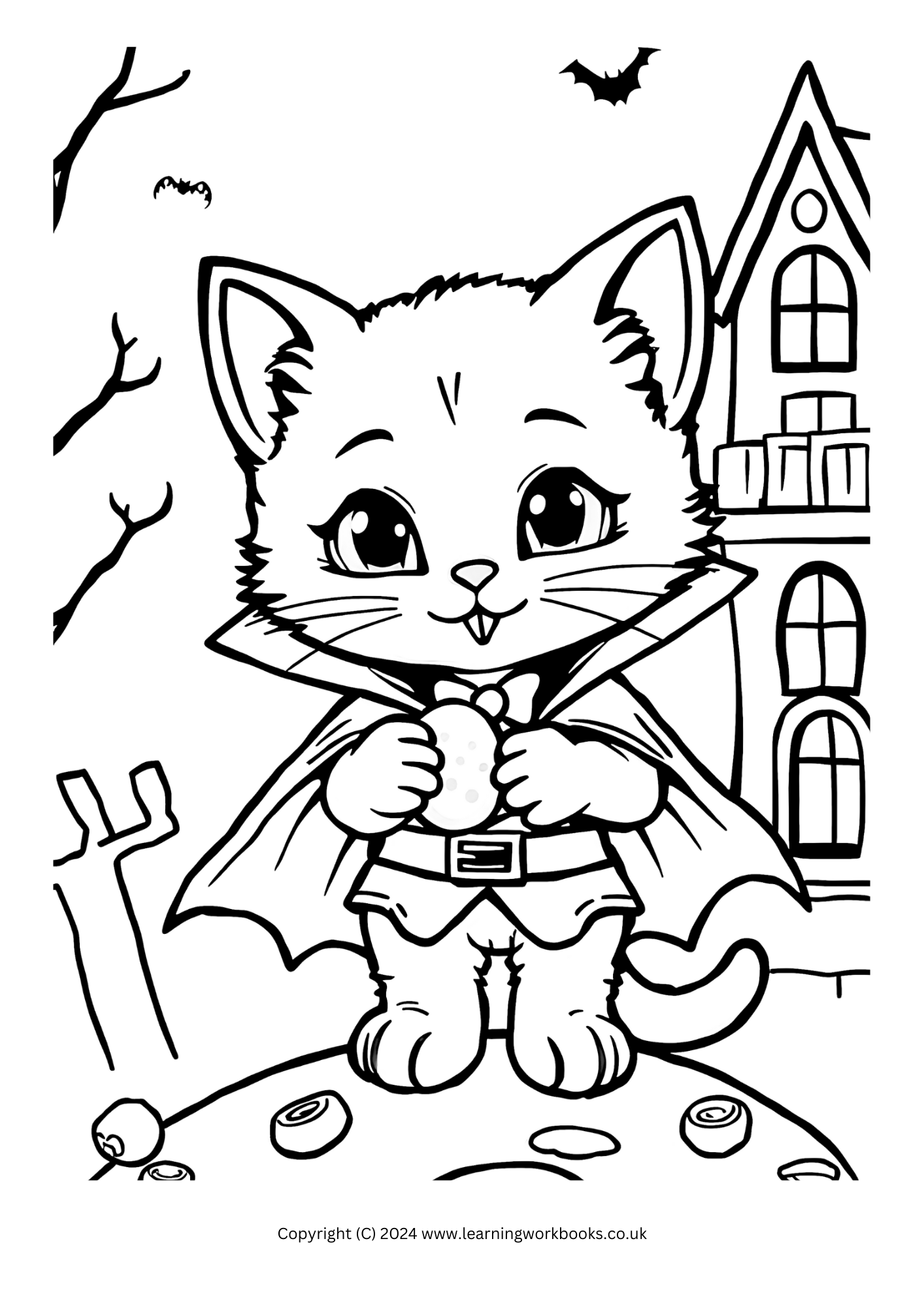 Animal Trick-or-Treaters Halloween Colouring Book (downloadable digital product)