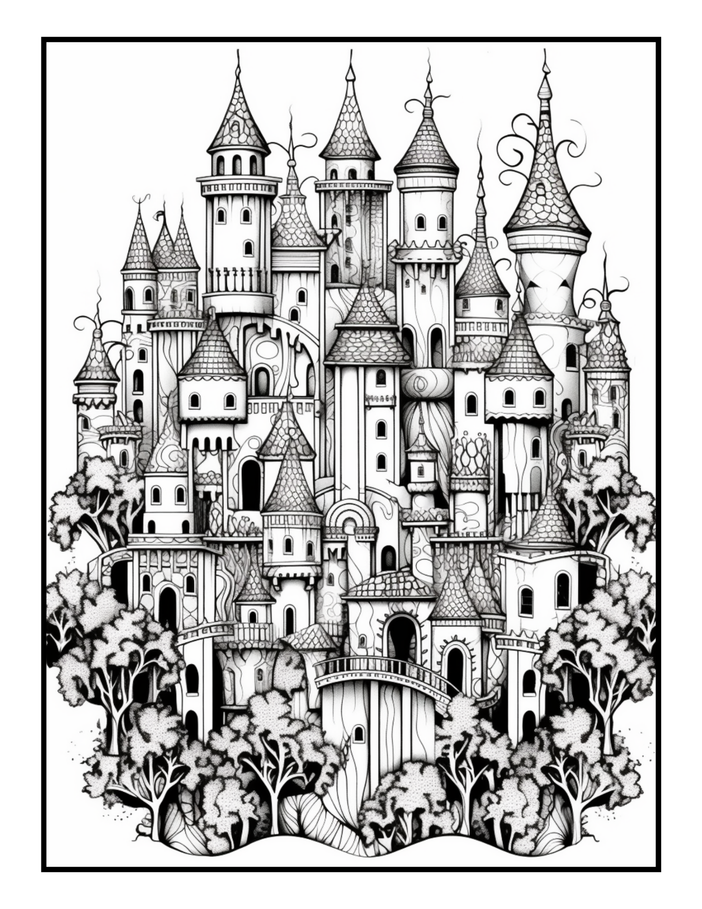 Castles Colouring Book 2 (downloadable digital product)