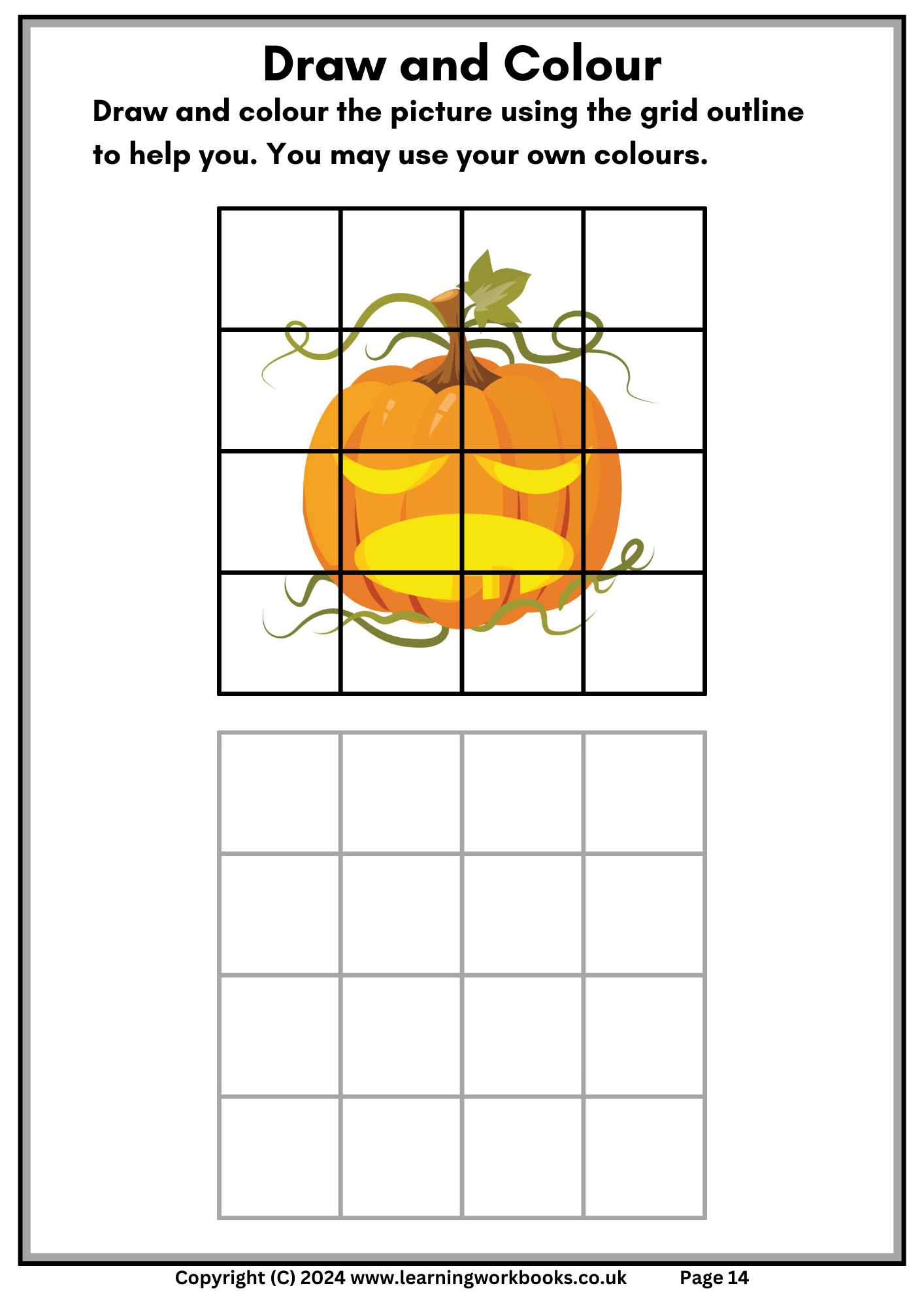 Draw and Colour Halloween Pictures Book 3 (downloadable digital product)