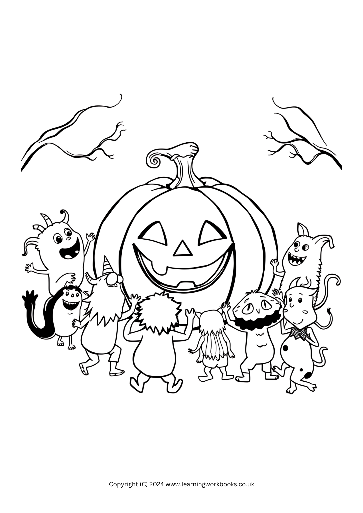 Pumpkin Patch Party Halloween Colouring Book (downloadable digital product)