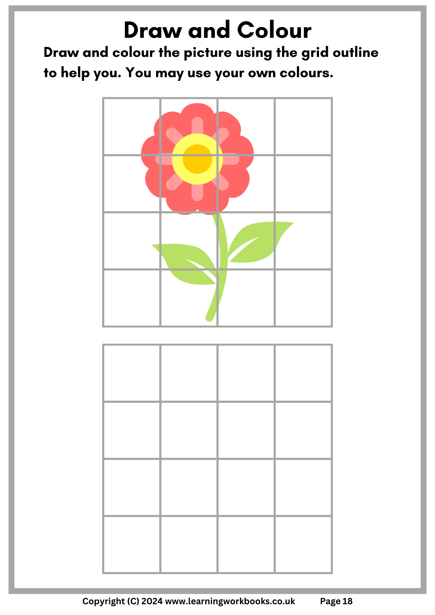 Draw and Colour Book 1 (downloadable digital product)