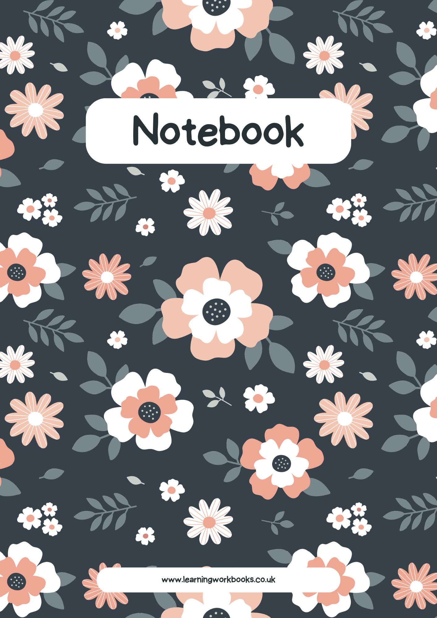 Blooming Flowers Notebook 4 - A4 Lined Notebook (downloadable digital product)