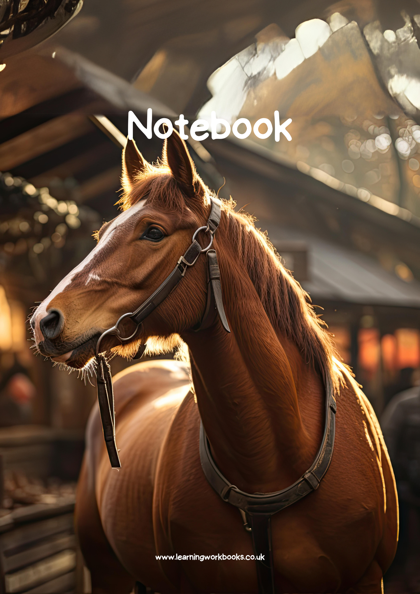 Horse A4 Lined Notebook 2 (downloadable digital product)