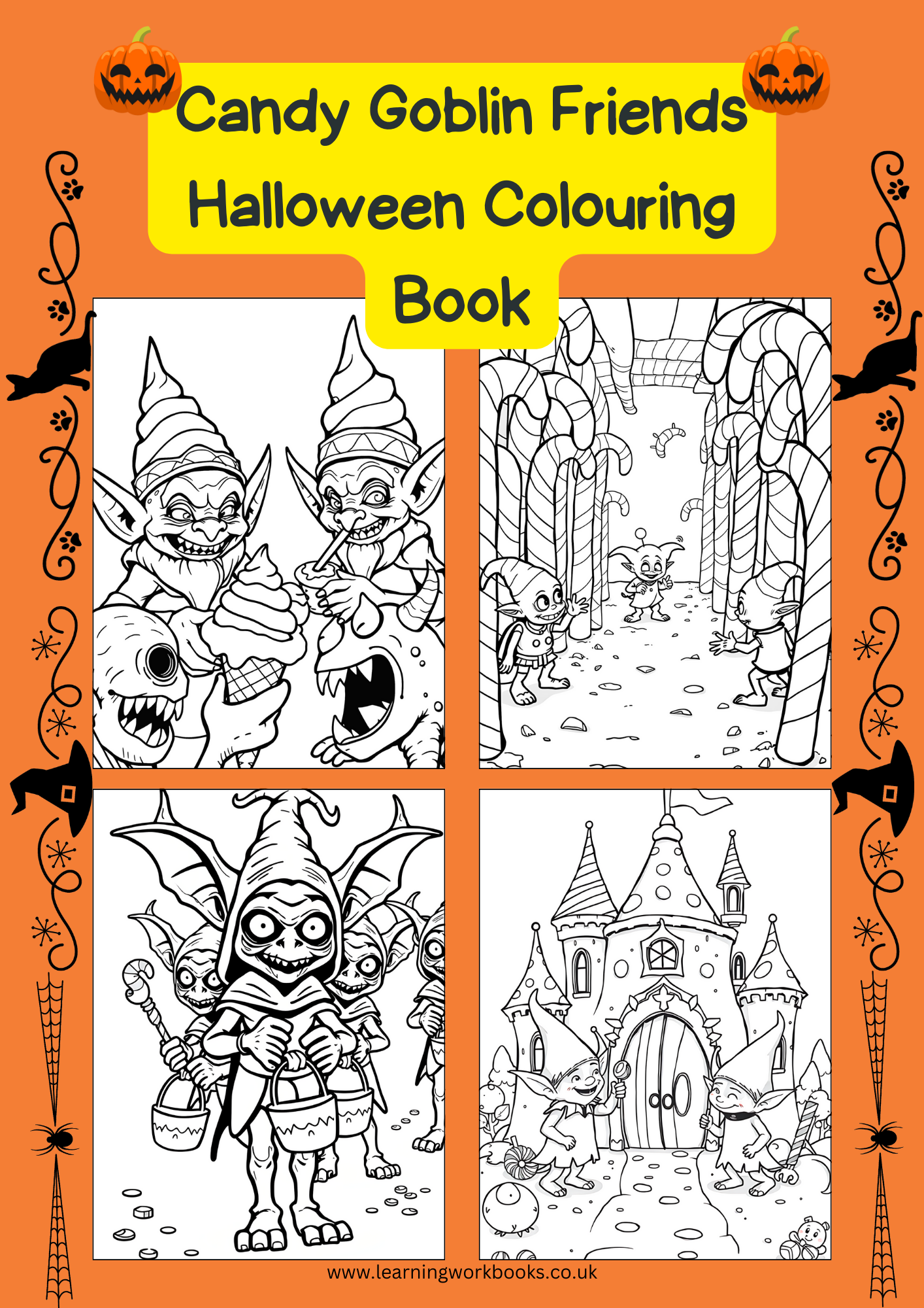 Candy Goblin Friends Halloween Colouring Book (downloadable digital product)