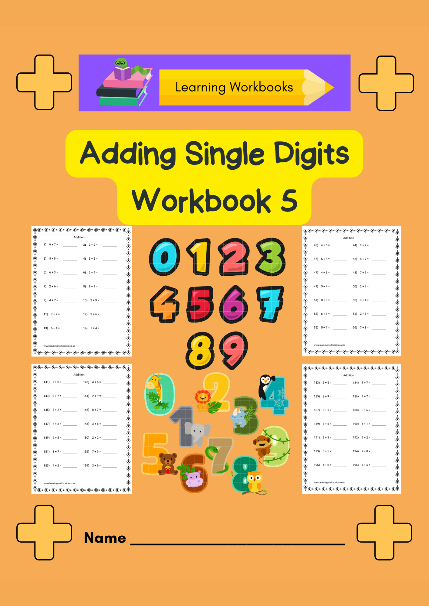 Adding Single Digits Workbook 5 (downloadable digital product)