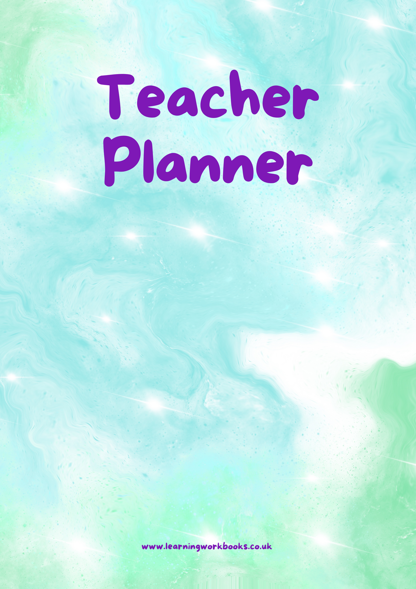 Aqua Galaxy Teacher Planner (downloadable digital product)