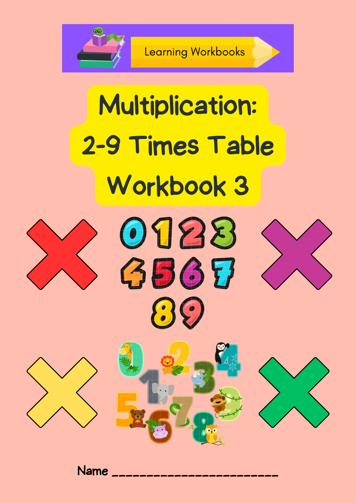 Multiplication: 2-9 Times Table Workbook 3 (downloadable digital product)
