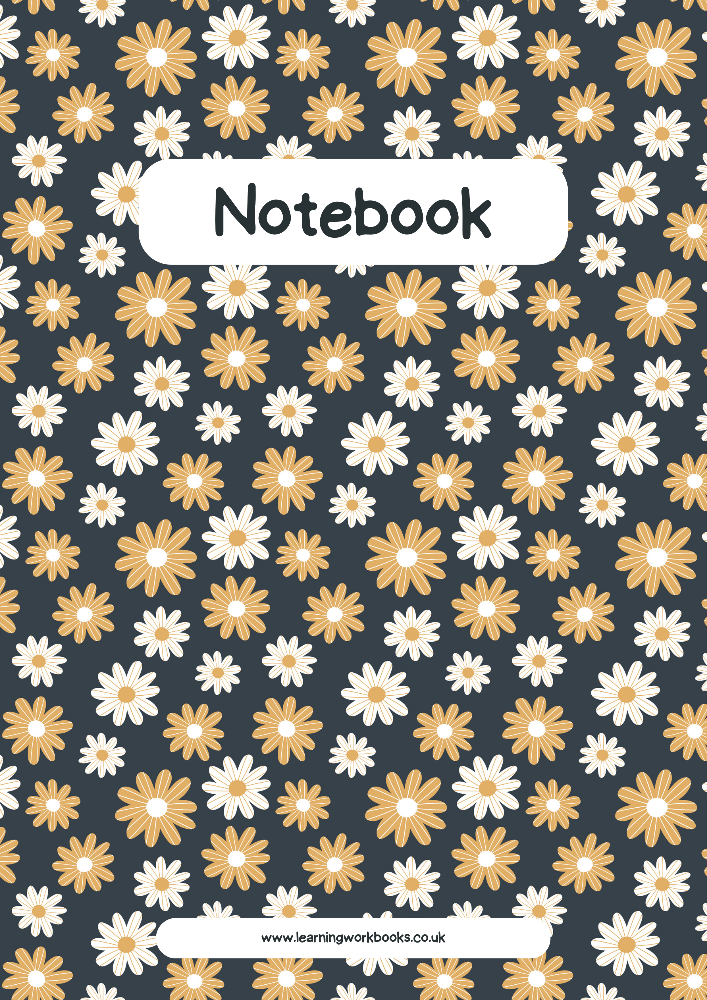Blooming Flowers Notebook 1 - A4 Lined Notebook (downloadable digital product)