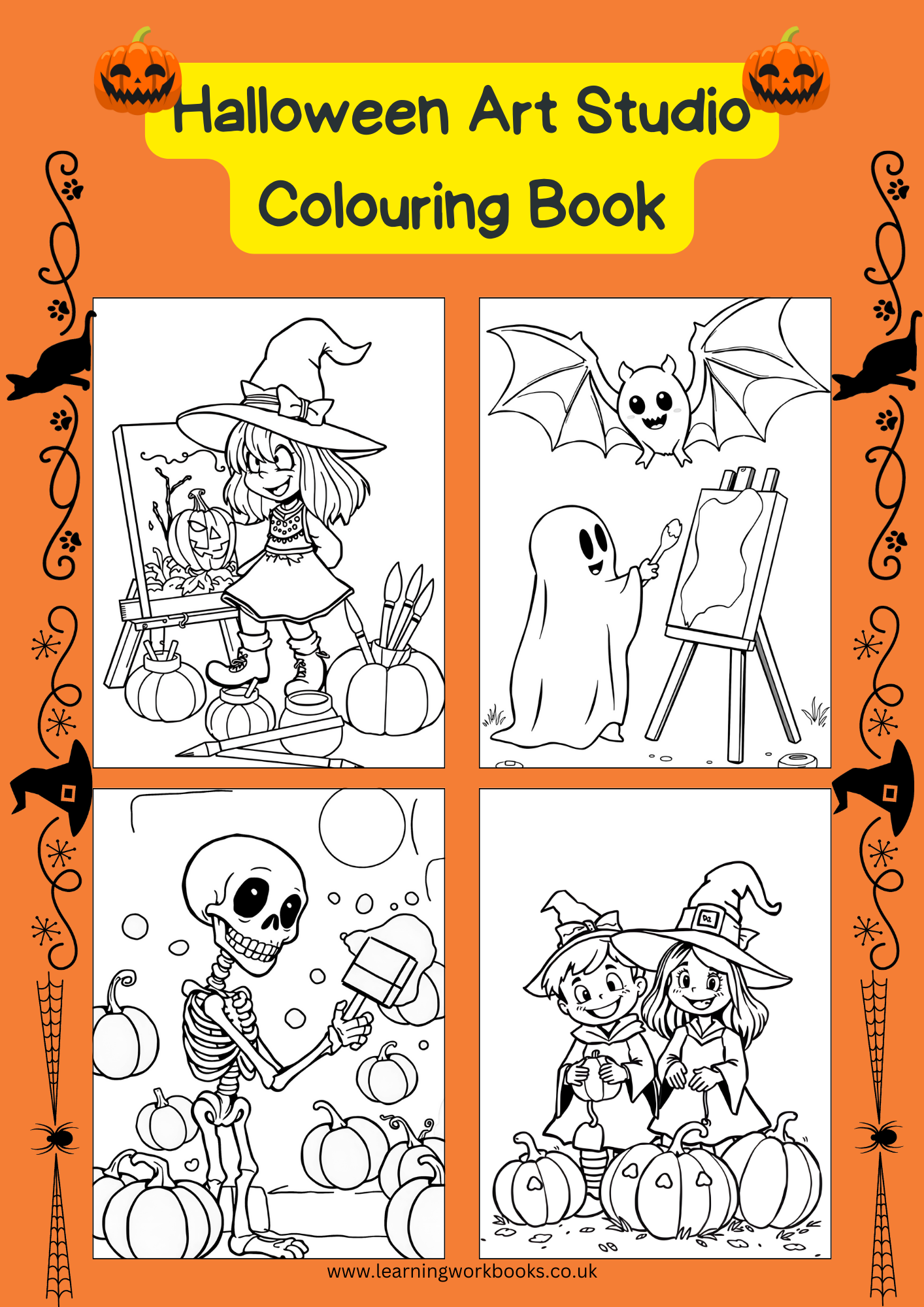 Halloween Art Studio Colouring Book (downloadable digital product)
