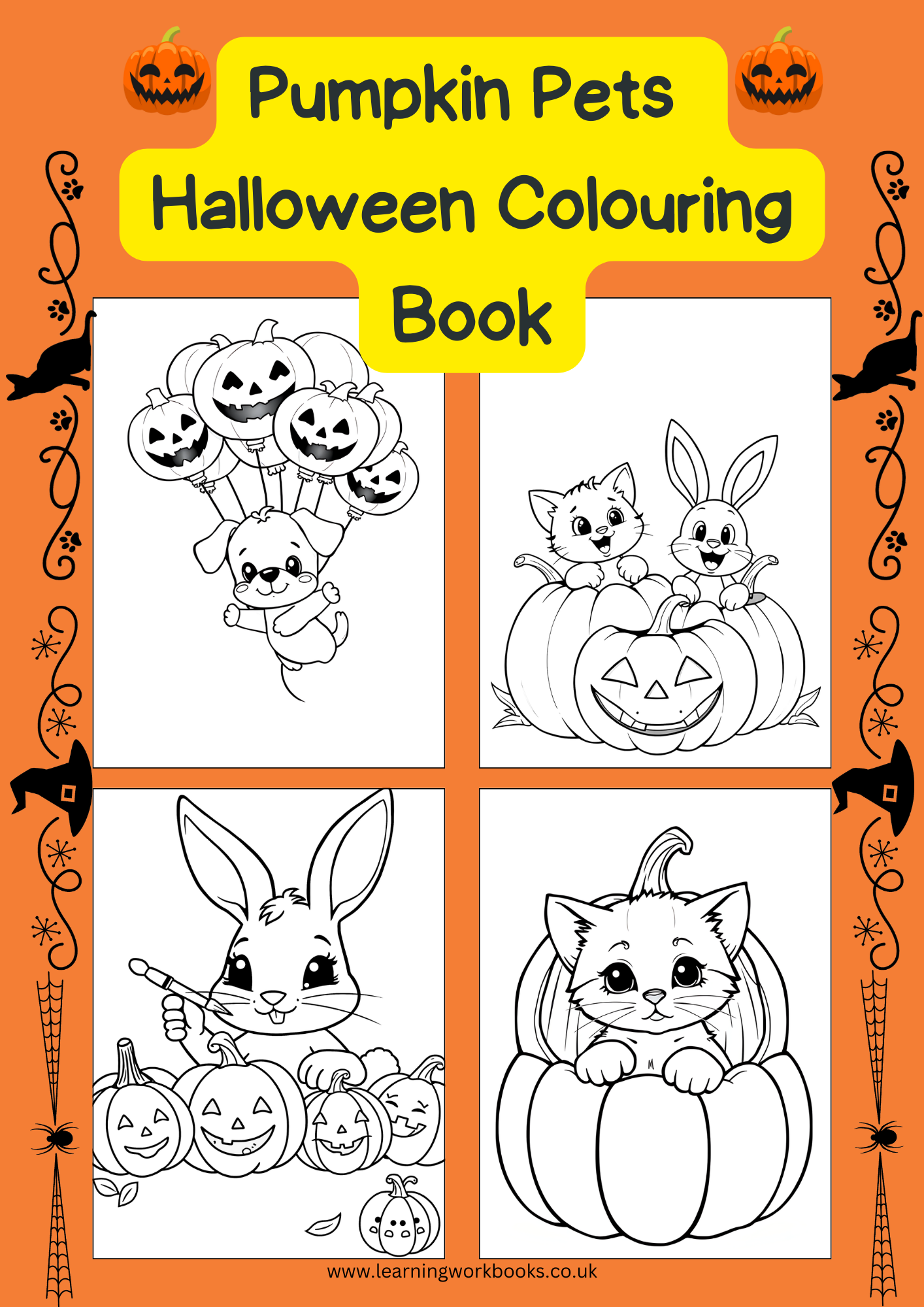 Pumpkin Pets Halloween Colouring Book (downloadable digital product)