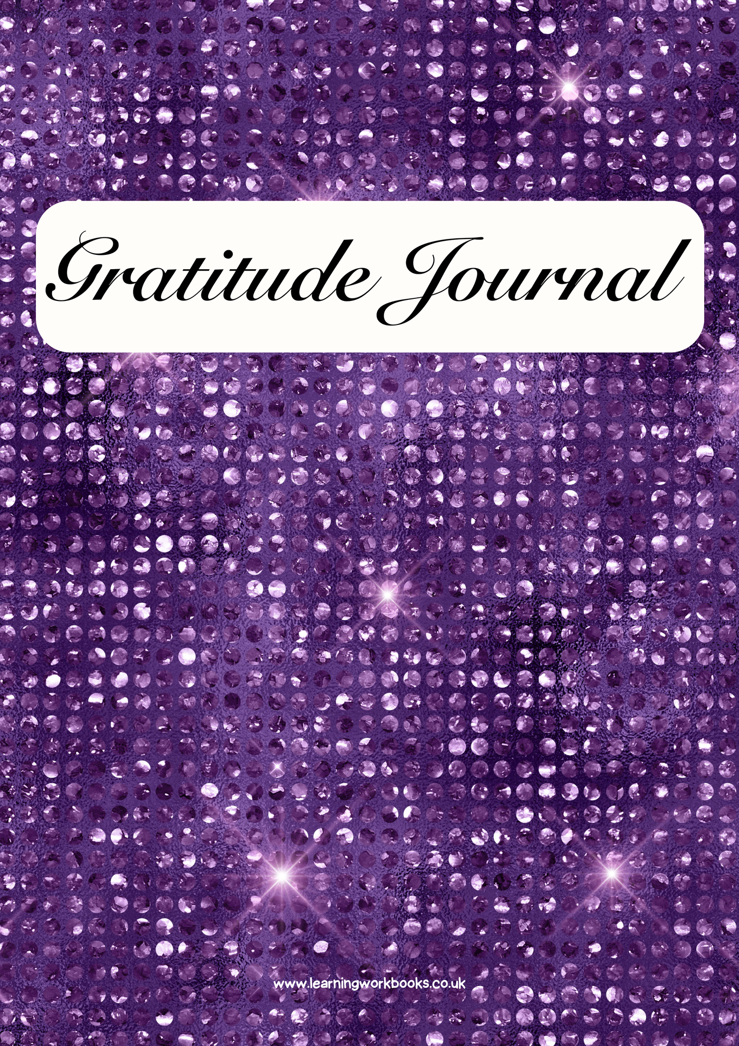 Purple Diamond Stud Gratitude Journal (downloadable digital product)
