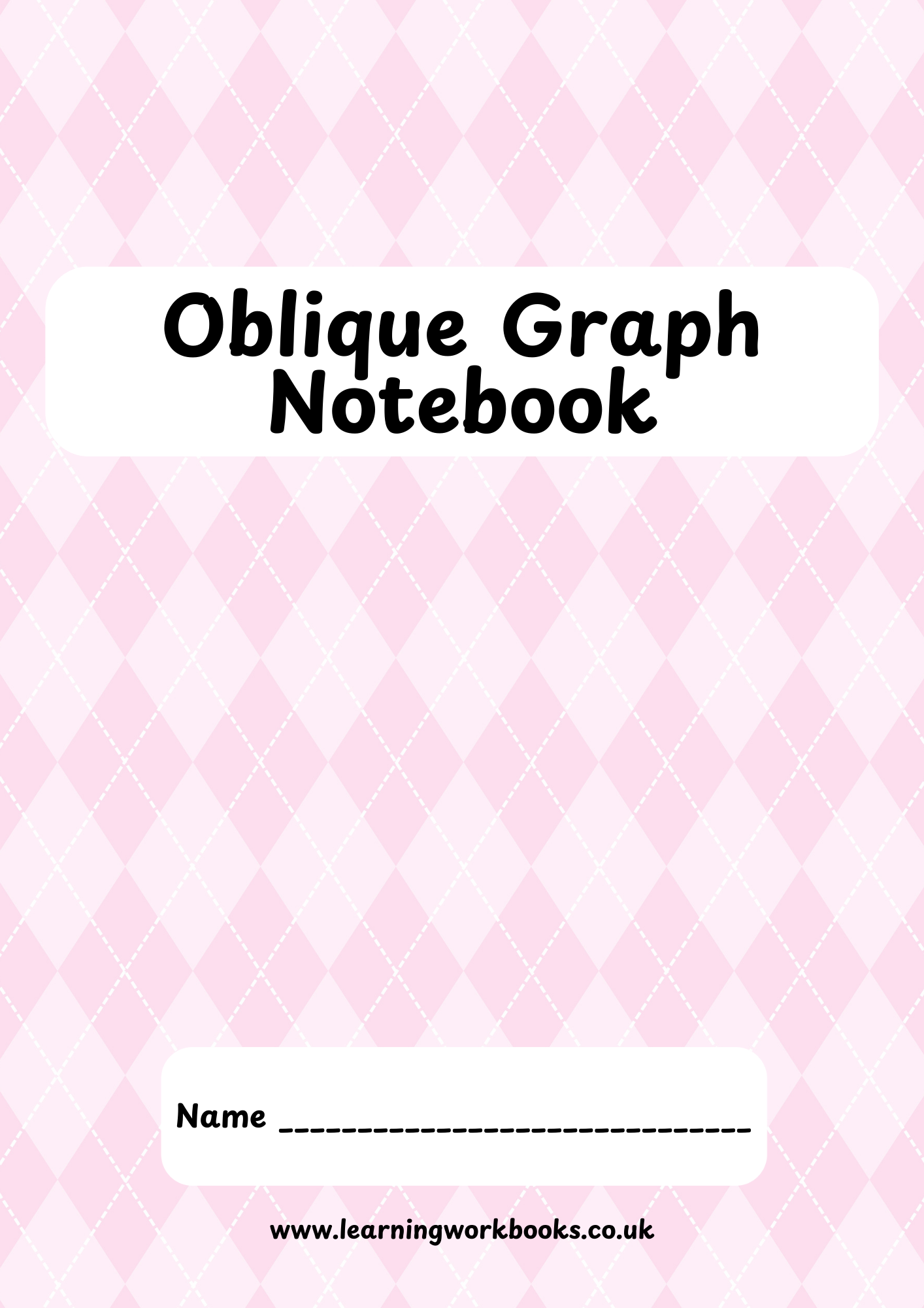 Argyle Small Oblique Graph Notebook 2 (downloadable digital product)