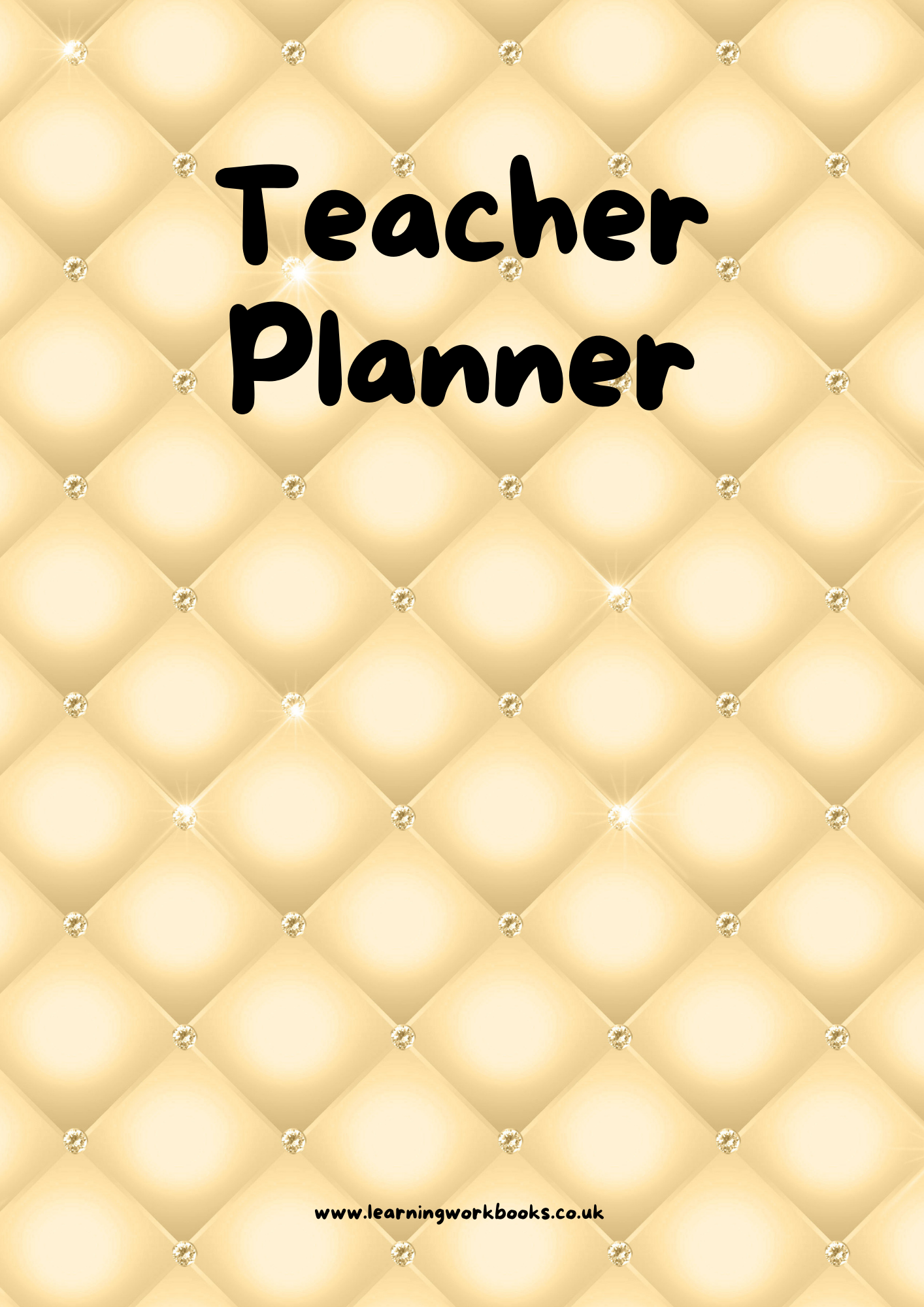 Honey Gold Diamond Stud Teacher Planner (downloadable digital product)