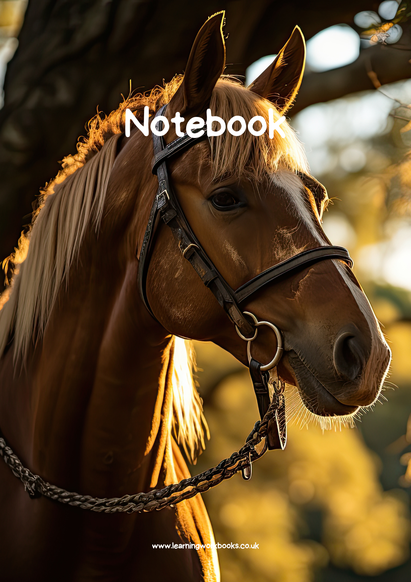 Horse A4 Lined Notebook 10 (downloadable digital product)