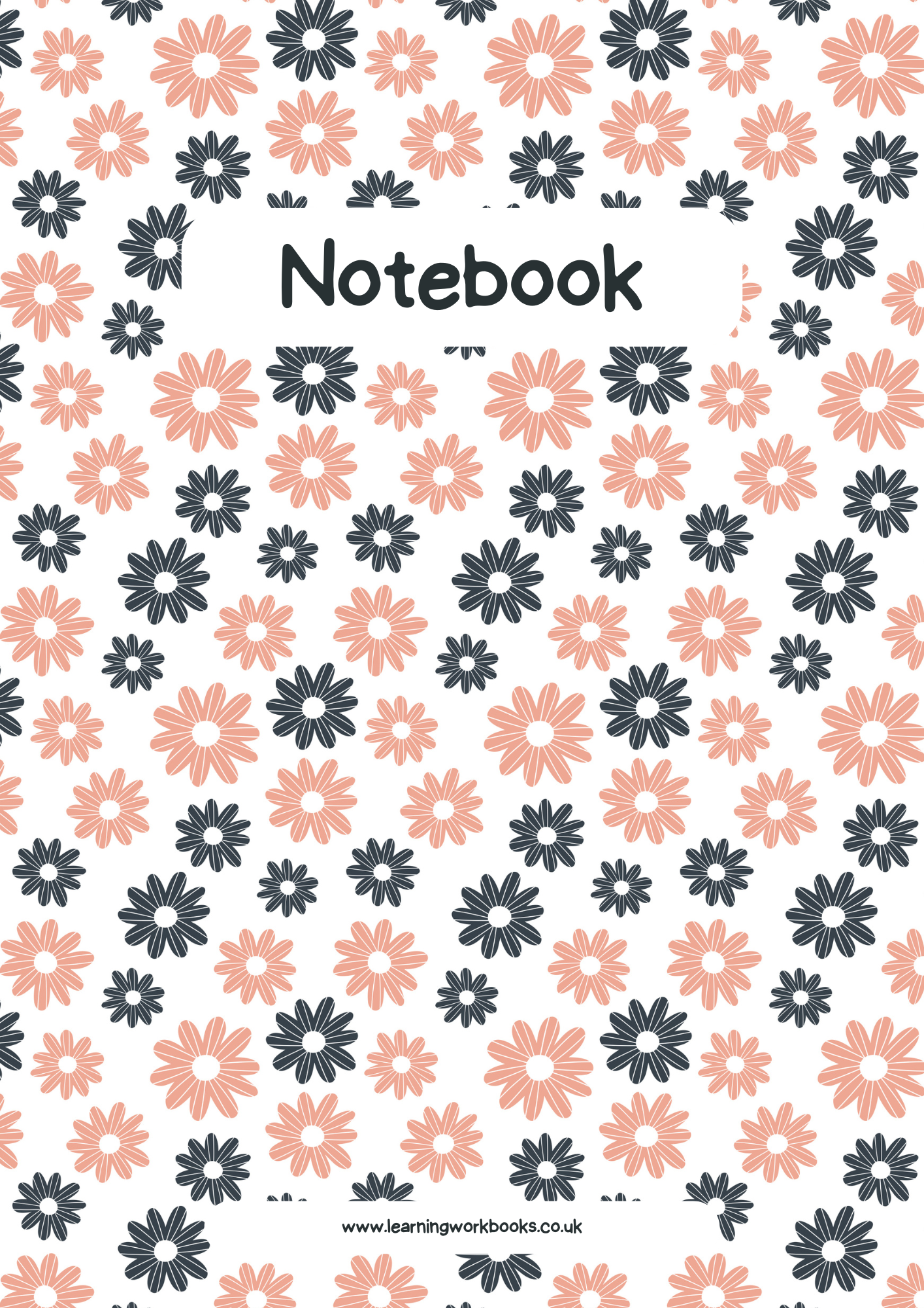 Blooming Flowers Notebook 6 - A4 Lined Notebook (downloadable digital product)