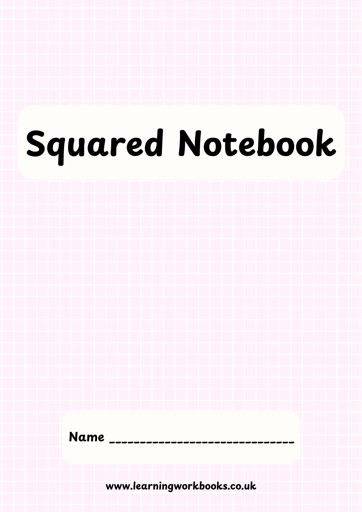 Rainbow 5mm Squared Notebook 1 (downloadable digital product)