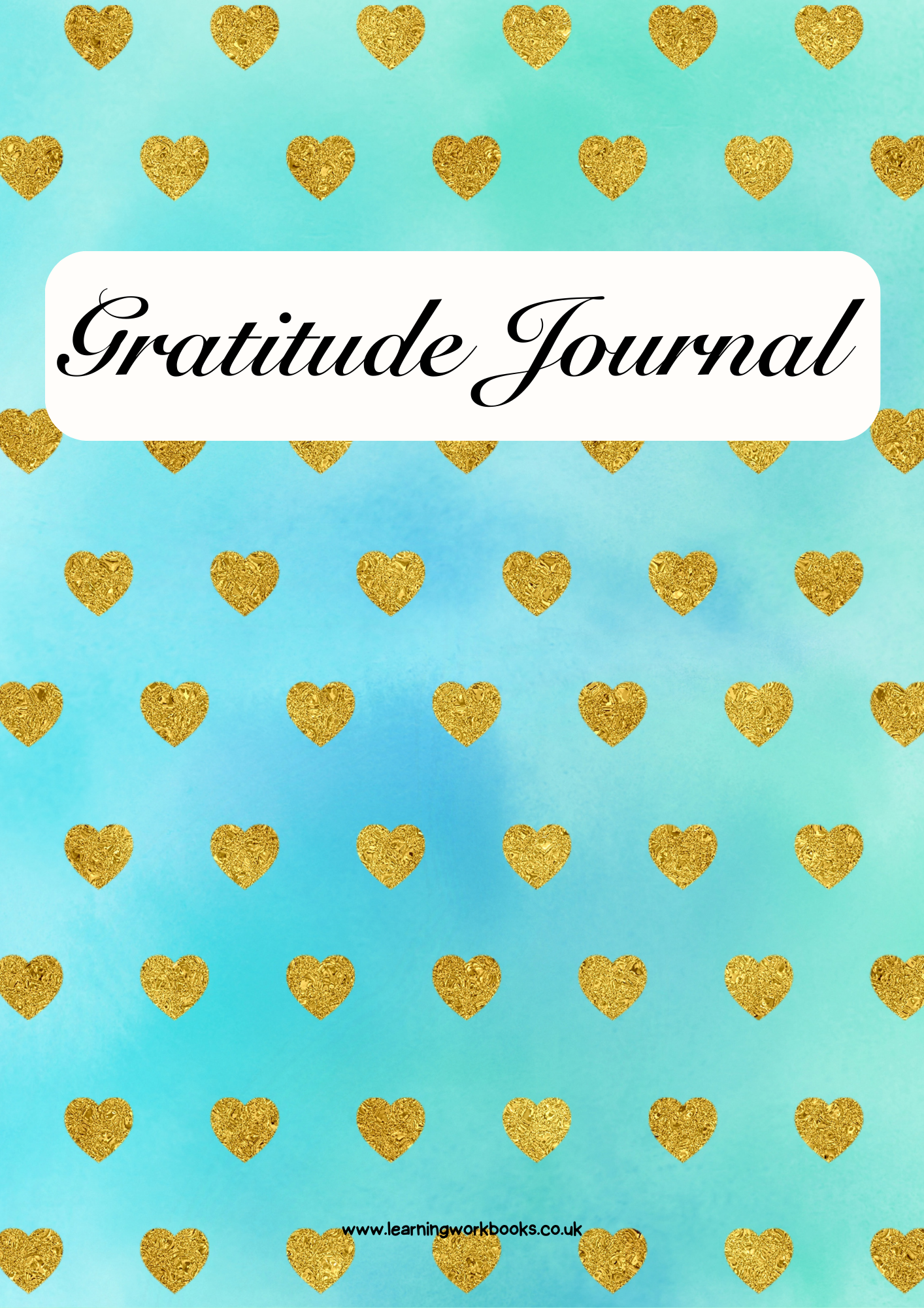 Gold Heart Gratitude Journal 5 (downloadable digital product)