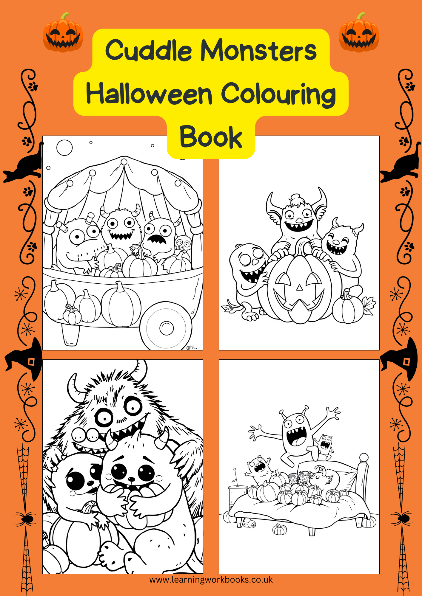Cuddle Monsters Halloween Colouring Book (downloadable digital product)