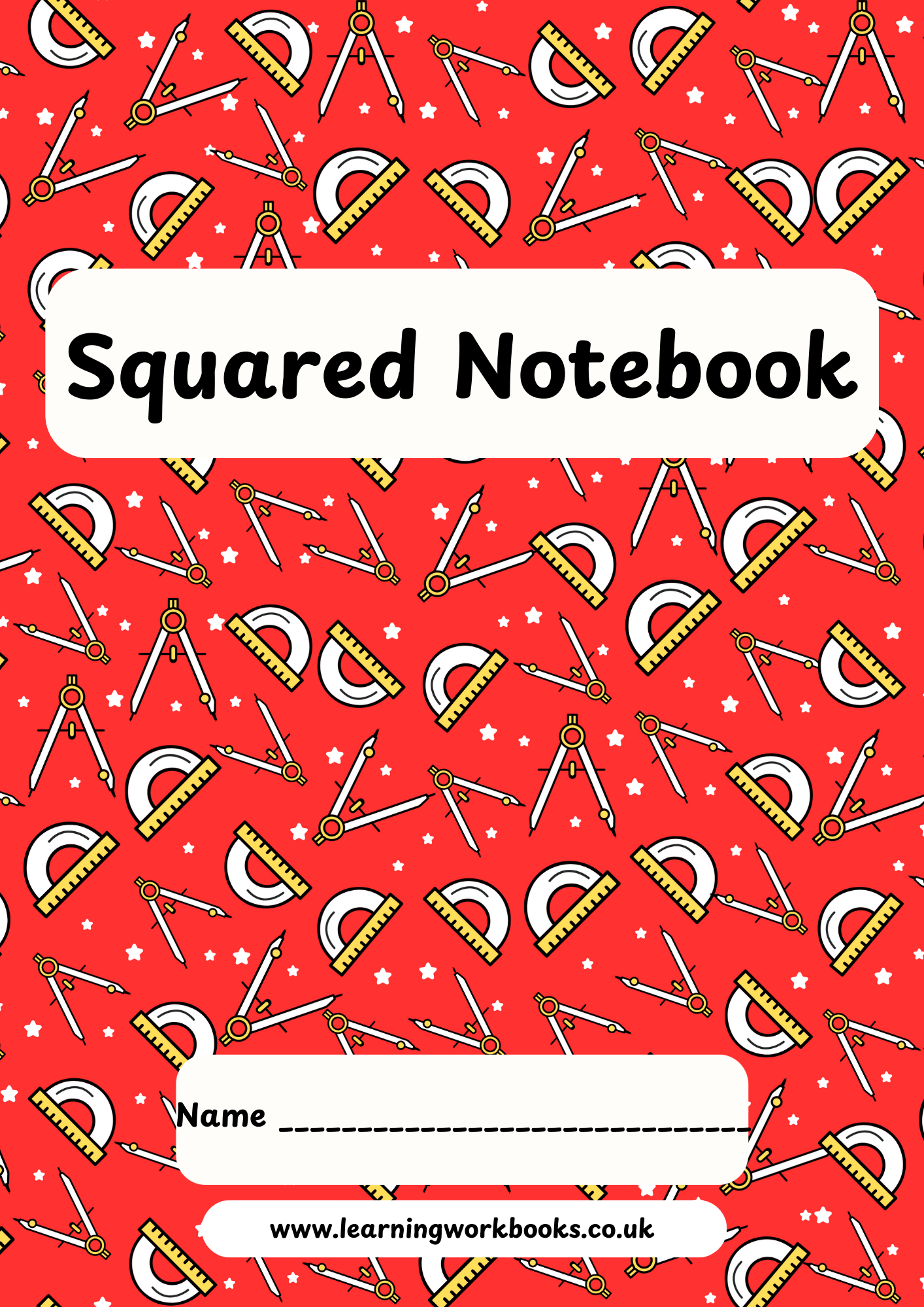 School Pattern 7mm Squared Notebook 7 (downloadable digital product)