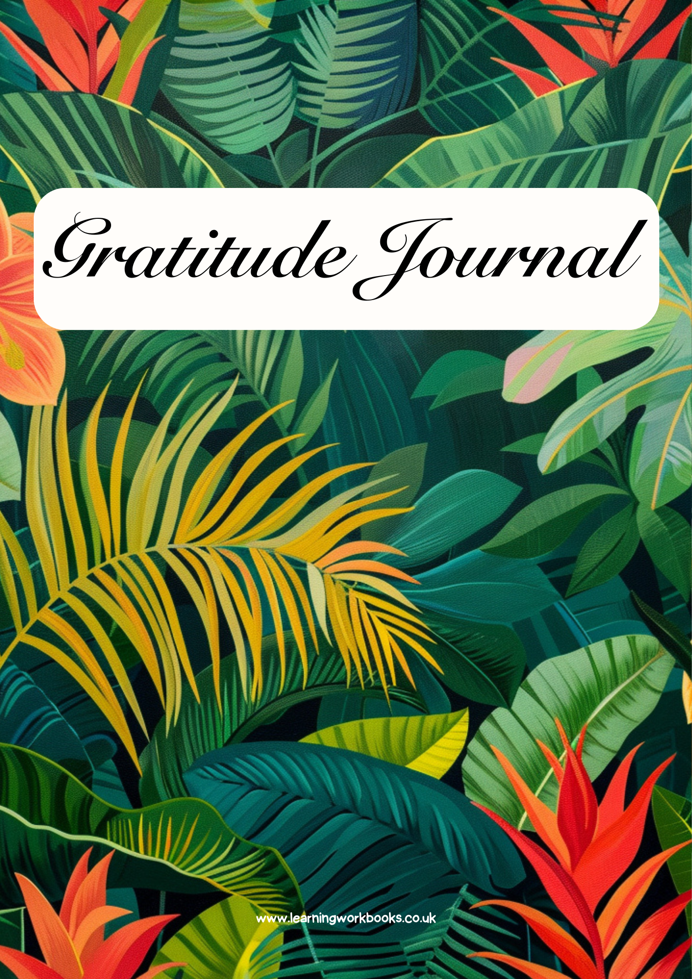 Jungle Patterns Gratitude Journal 10 (downloadable digital product)