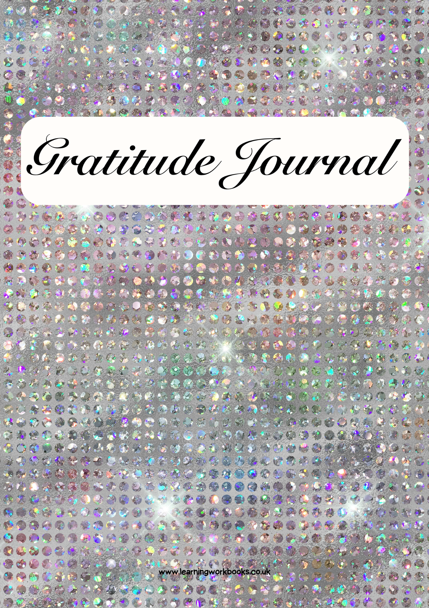 Silver Diamond Stud Gratitude Journal (downloadable digital product)