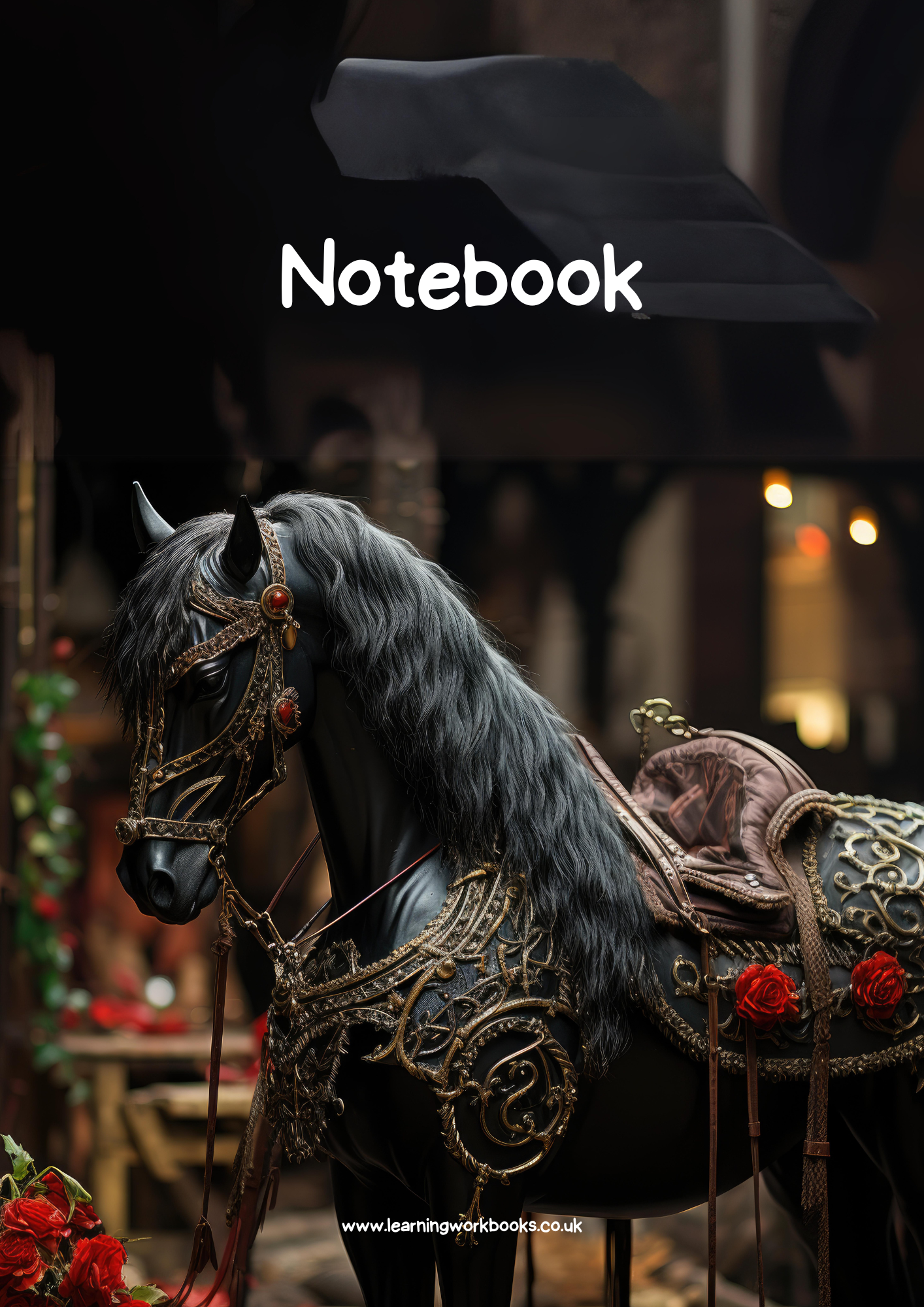 Horse A4 Lined Notebook 4 (downloadable digital product)