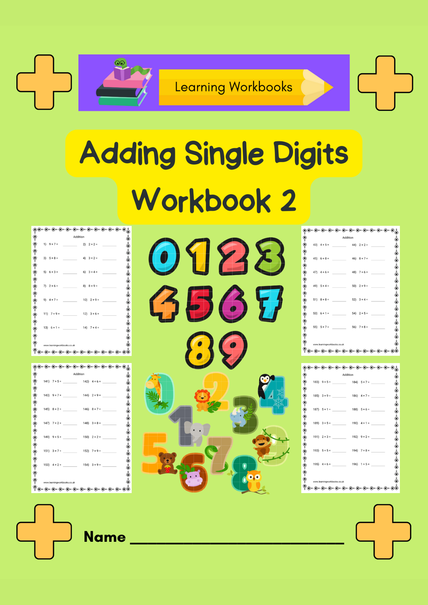 Adding Single Digits Workbook 2 (downloadable digital product)