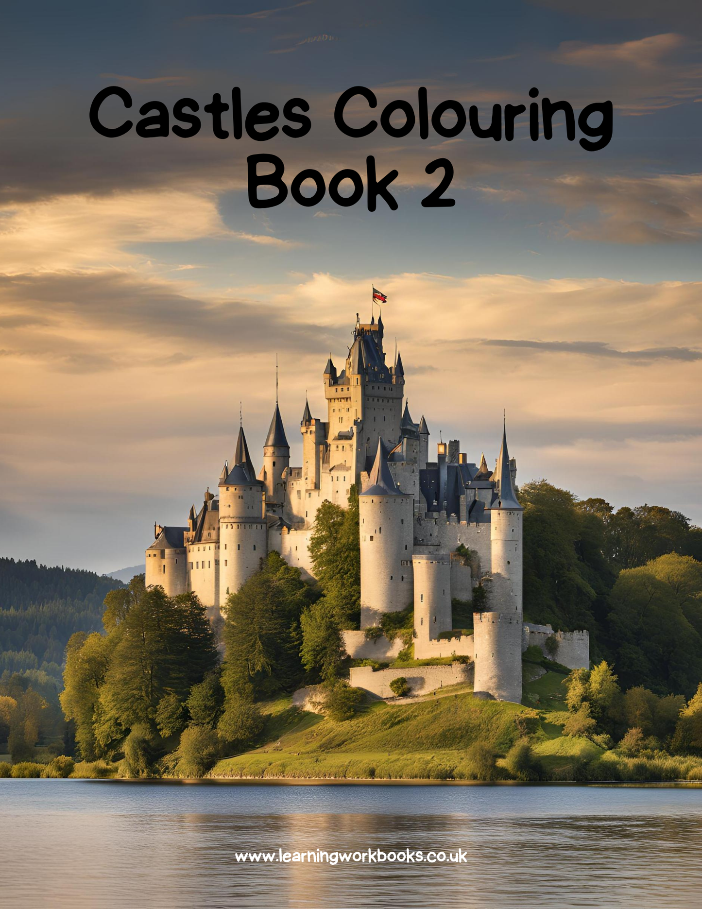 Castles Colouring Book 2 (downloadable digital product)