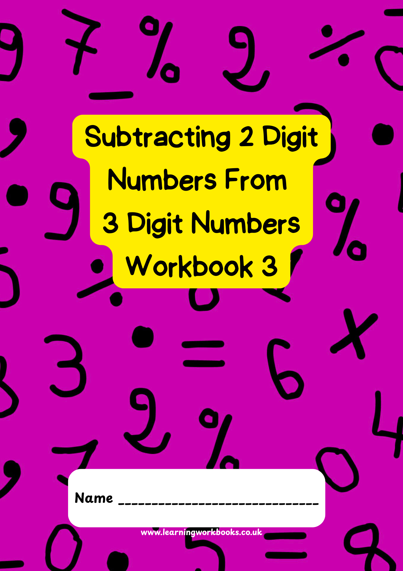 Subtracting 2 Digits From 3 Digit Numbers Workbook 3 (downloadable digital product)