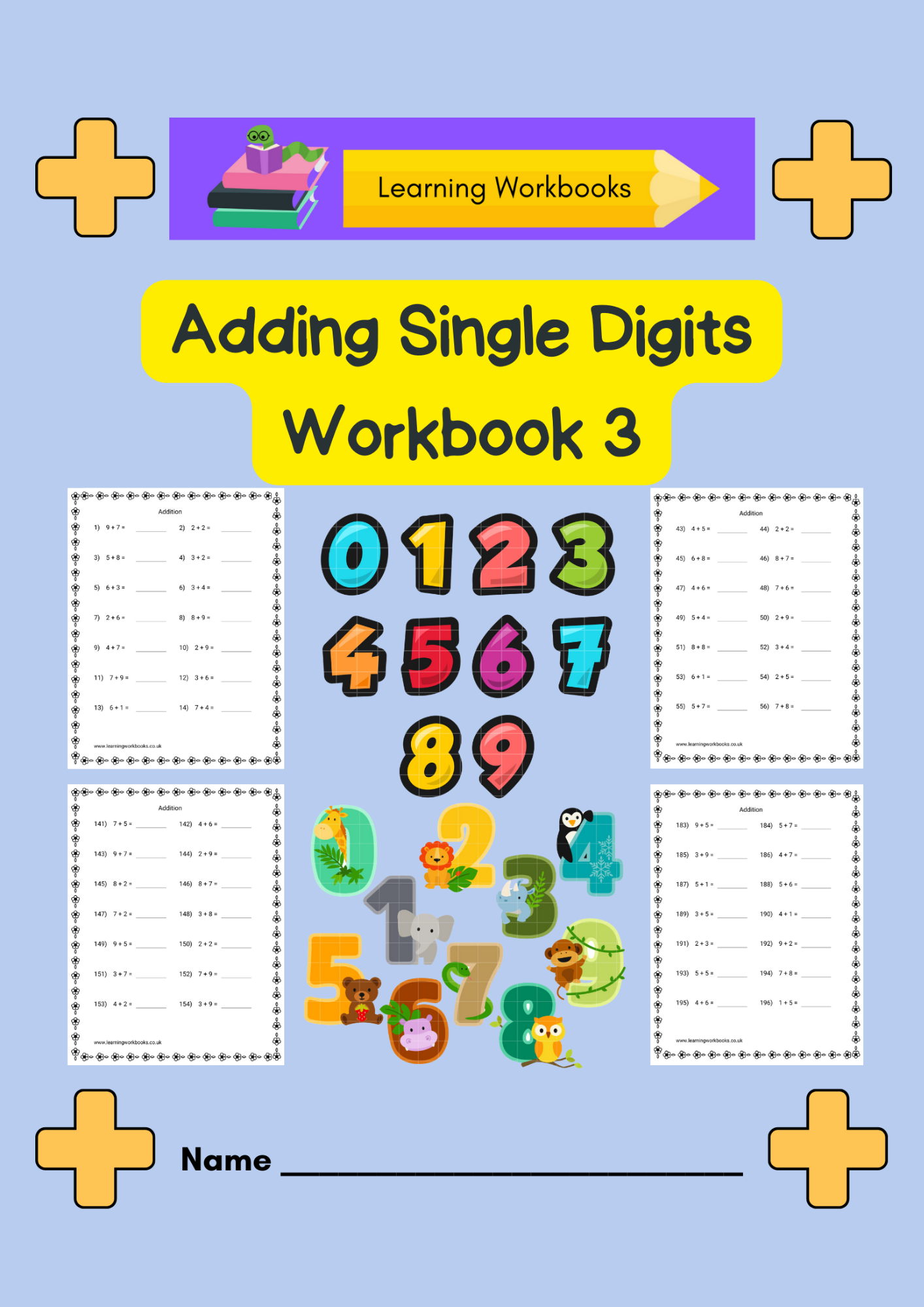 Adding Single Digits Workbook 3 (downloadable digital product)