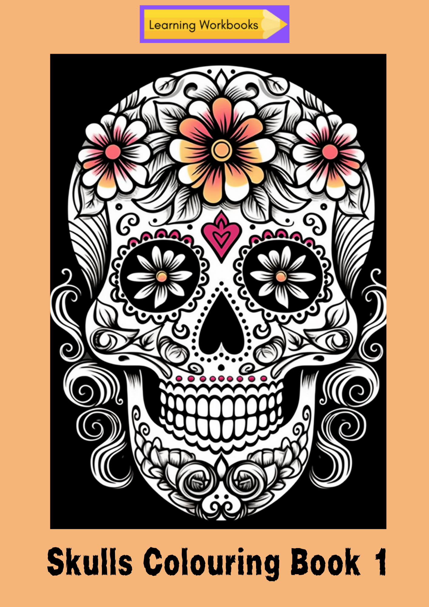 Skulls Colouring Book 1 (downloadable digital product)