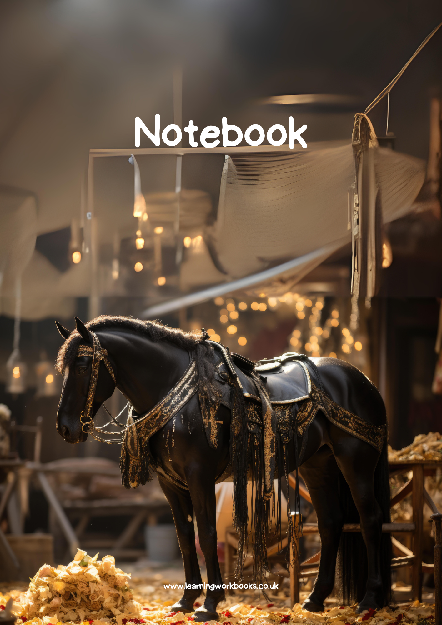 Horse A4 Lined Notebook 6 (downloadable digital product)