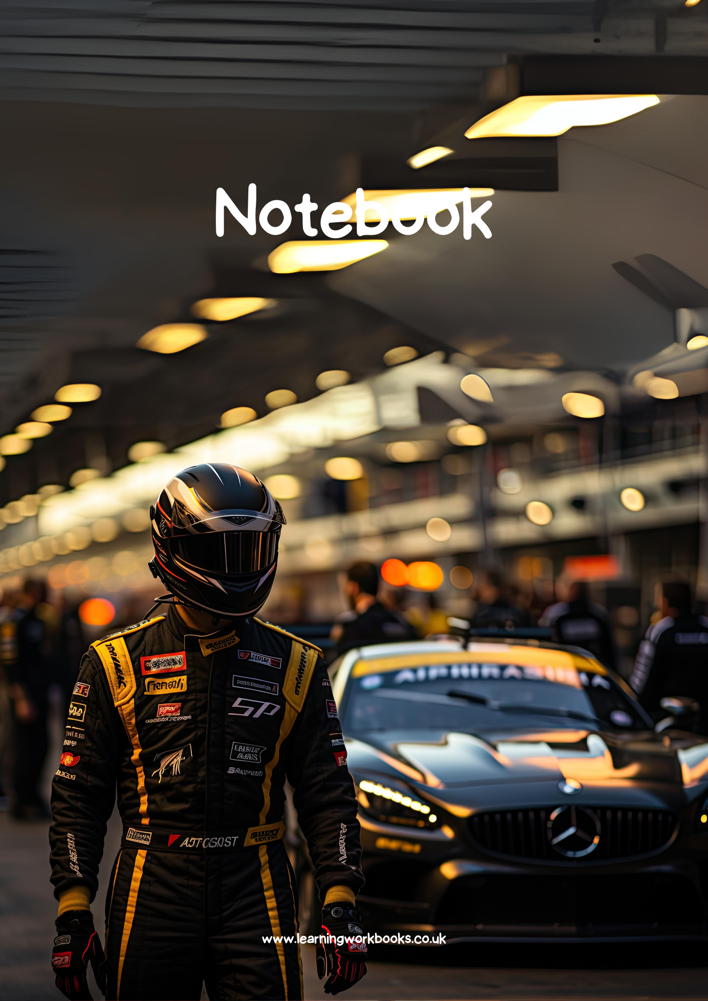 Sports Car A4 Lined Notebook 3 (downloadable digital product)