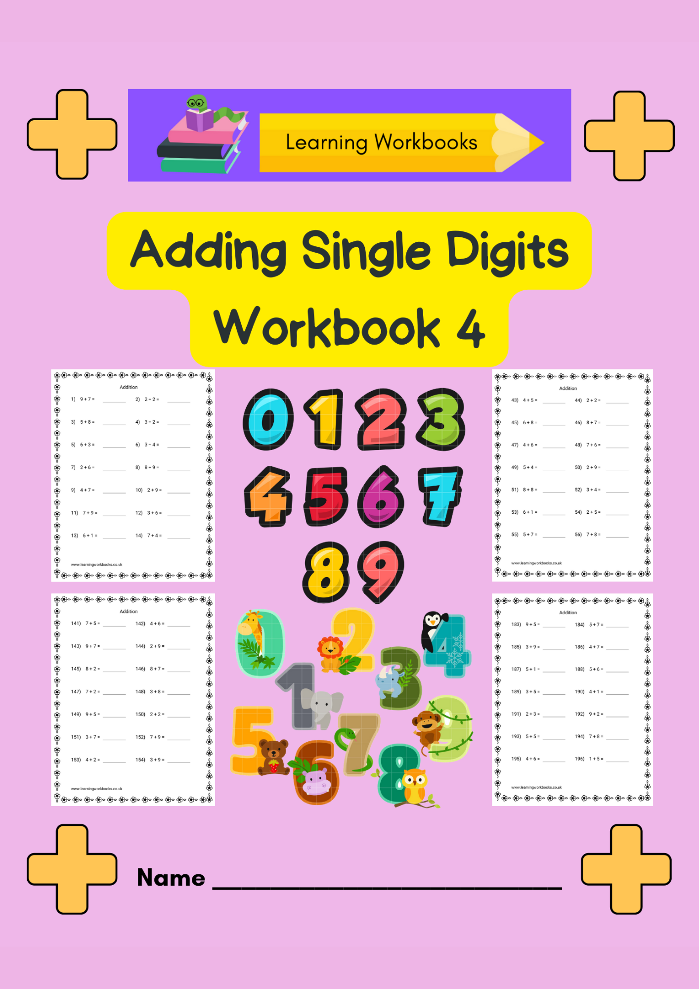 Adding Single Digits Workbook 4 (downloadable digital product)