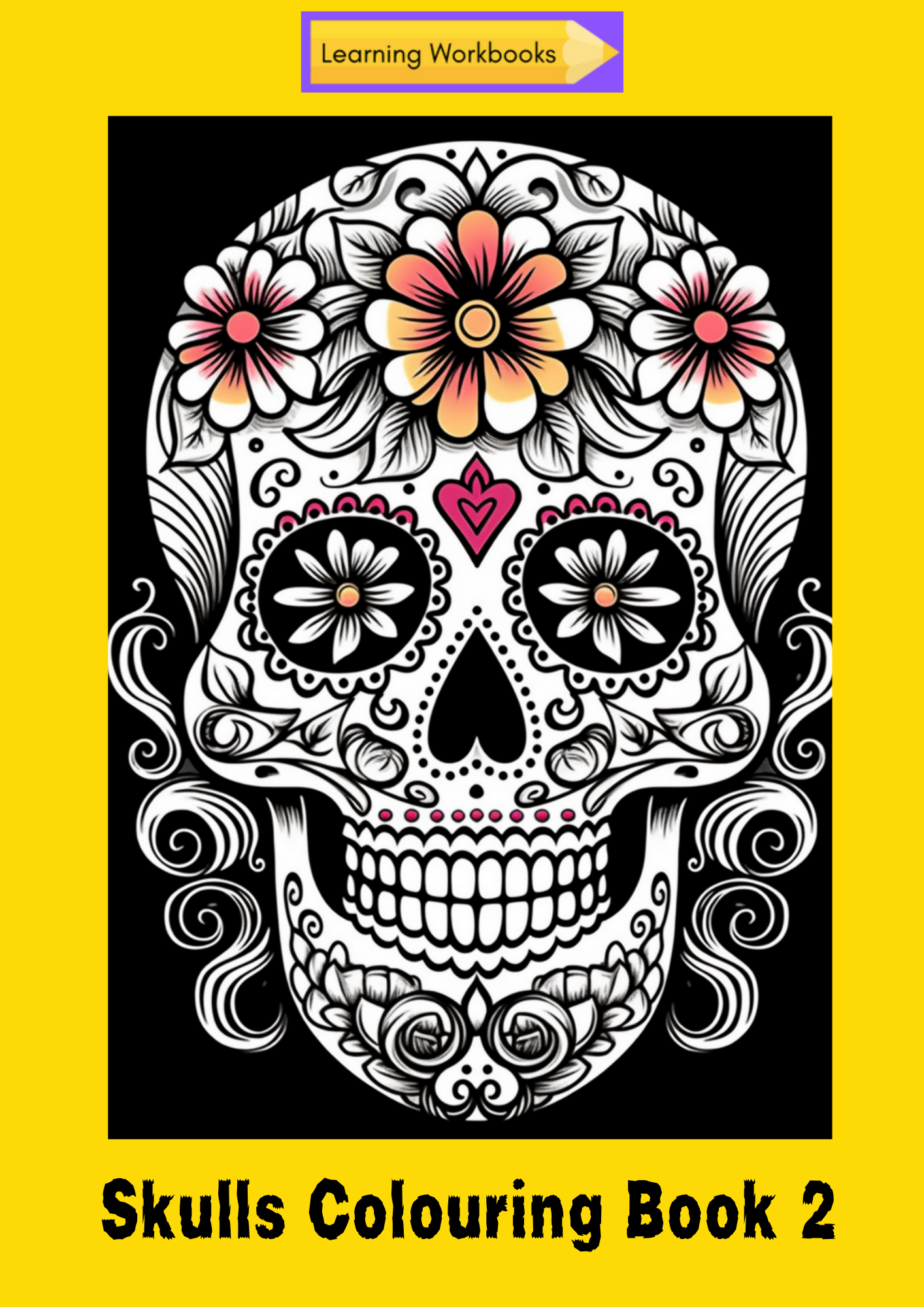 Skulls Colouring Book 2 (downloadable digital product)