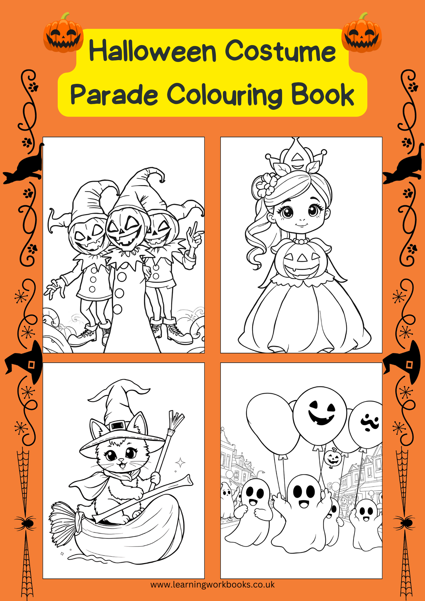 Halloween Costume Parade Colouring Book (downloadable digital product)