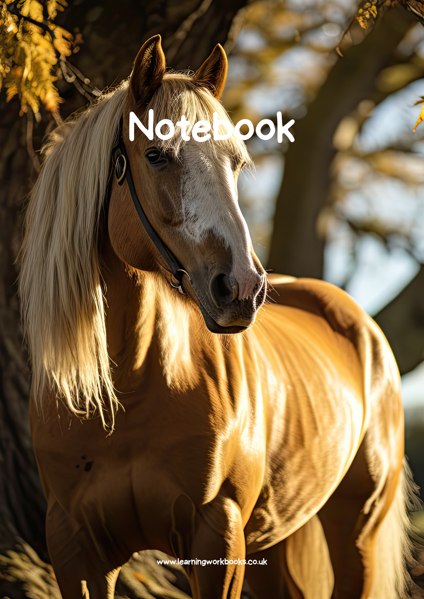 Horse A4 Lined Notebook 9 (downloadable digital product)