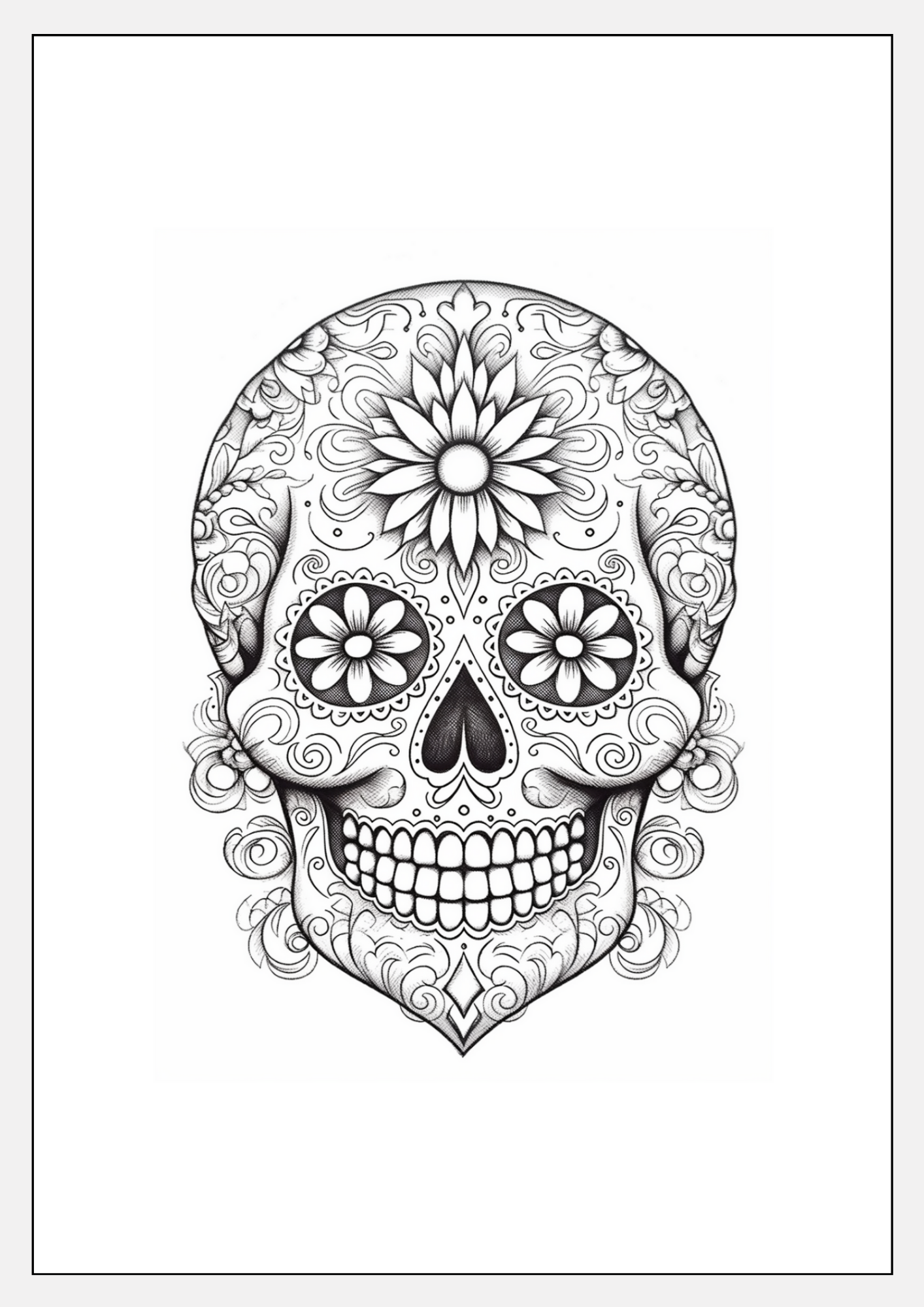Skulls Colouring Book 2 (downloadable digital product)