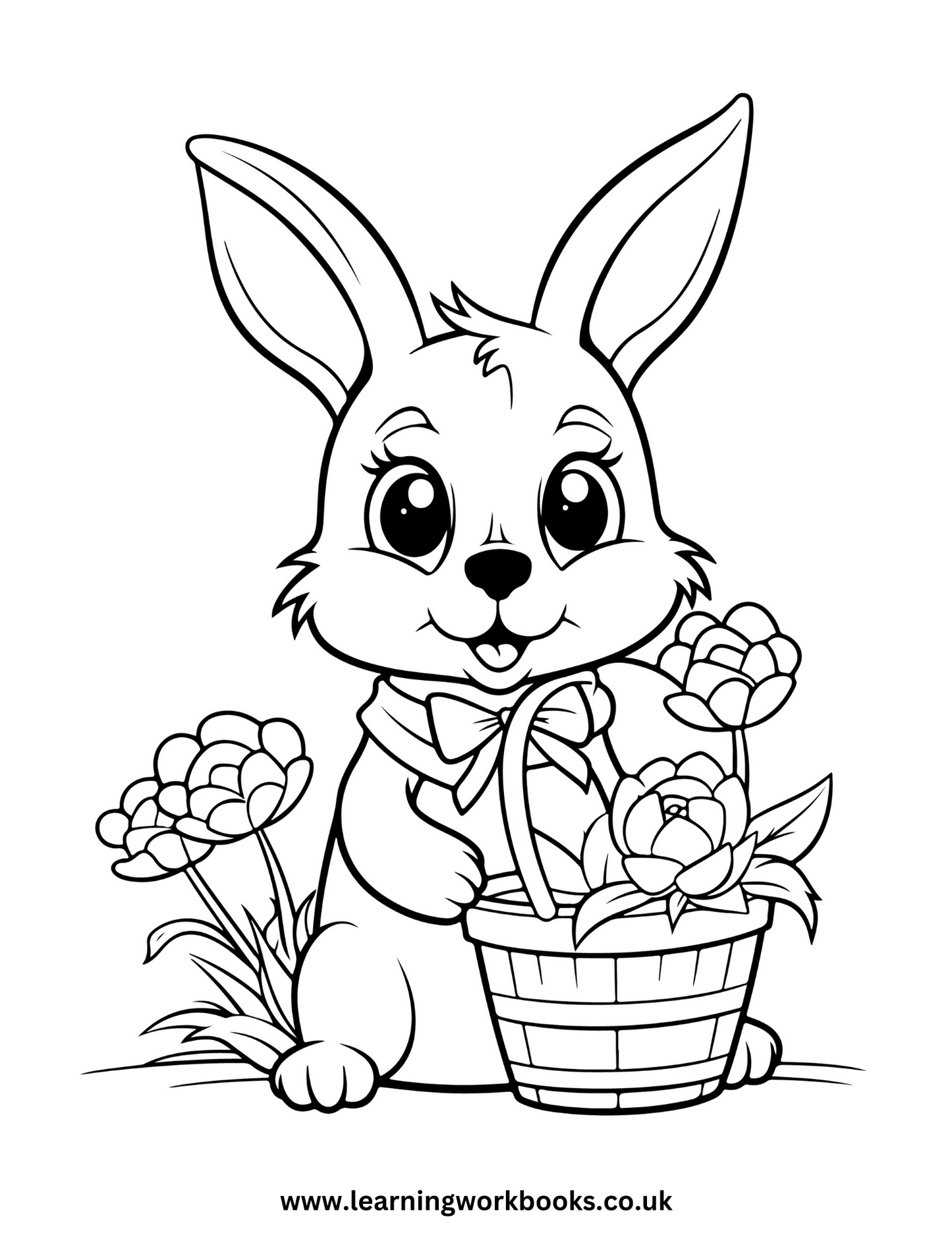 Easter Bunny Colouring Book (downloadable digital product)