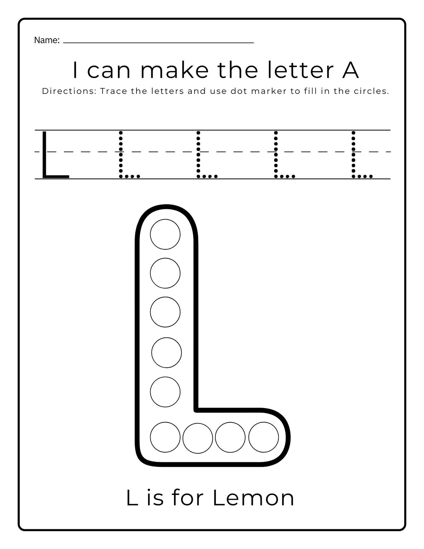Alphabet Dot Marker Book (downloadable digital product)