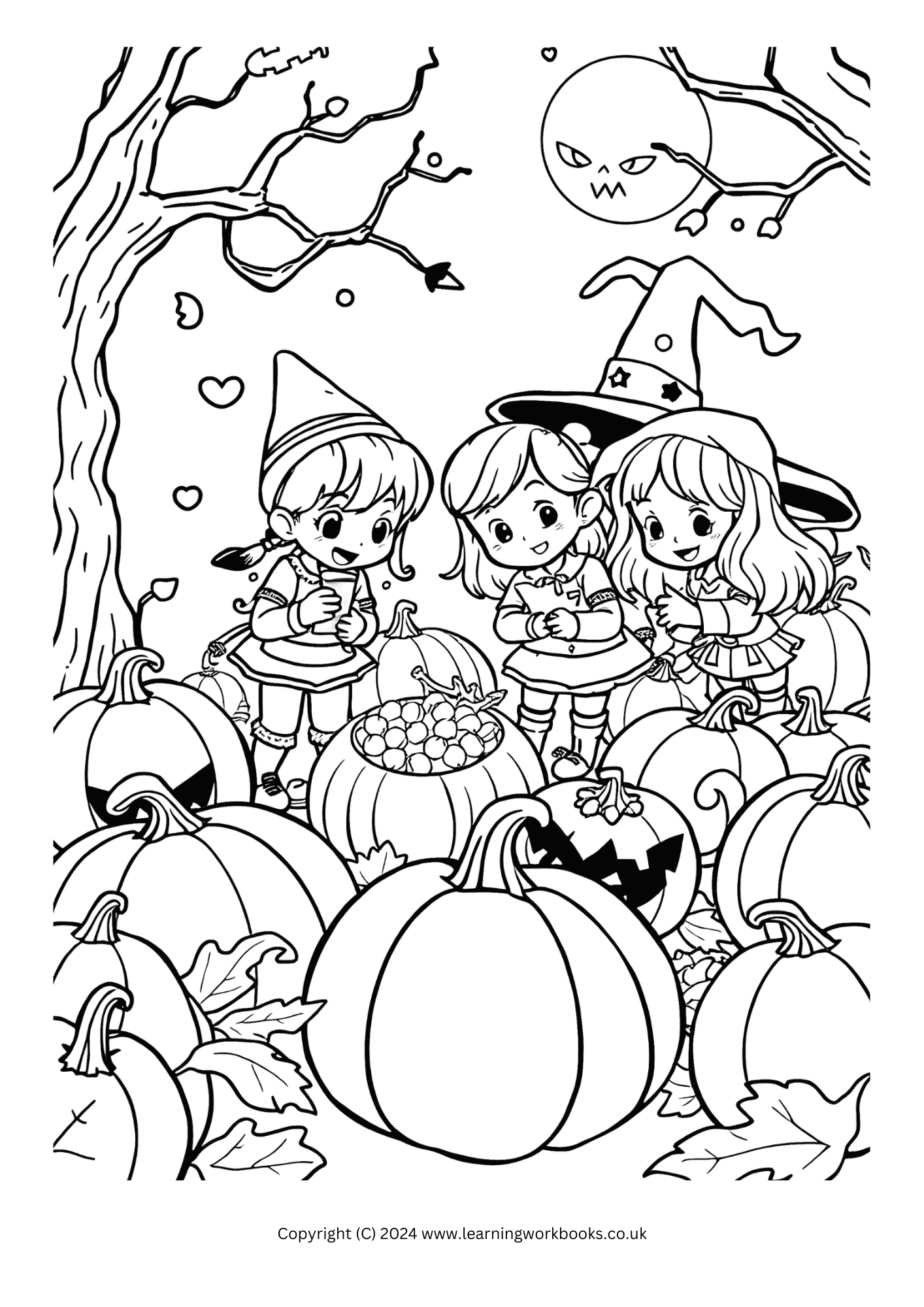 Pumpkin Patch Party Halloween Colouring Book (downloadable digital product)
