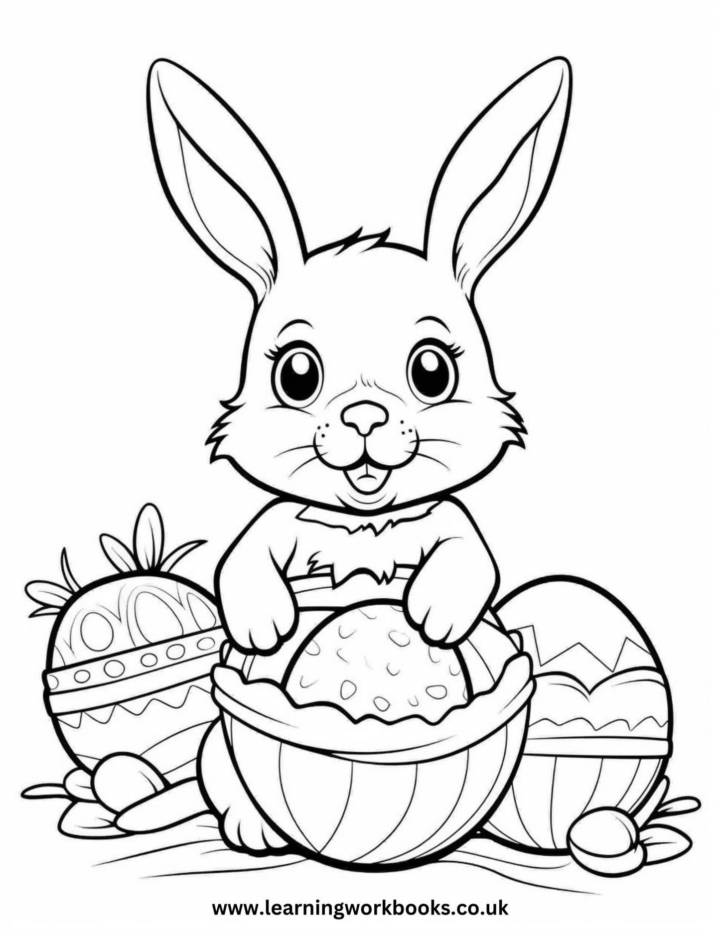 My Easter Bunny Colouring Book 2 (downloadable digital product)