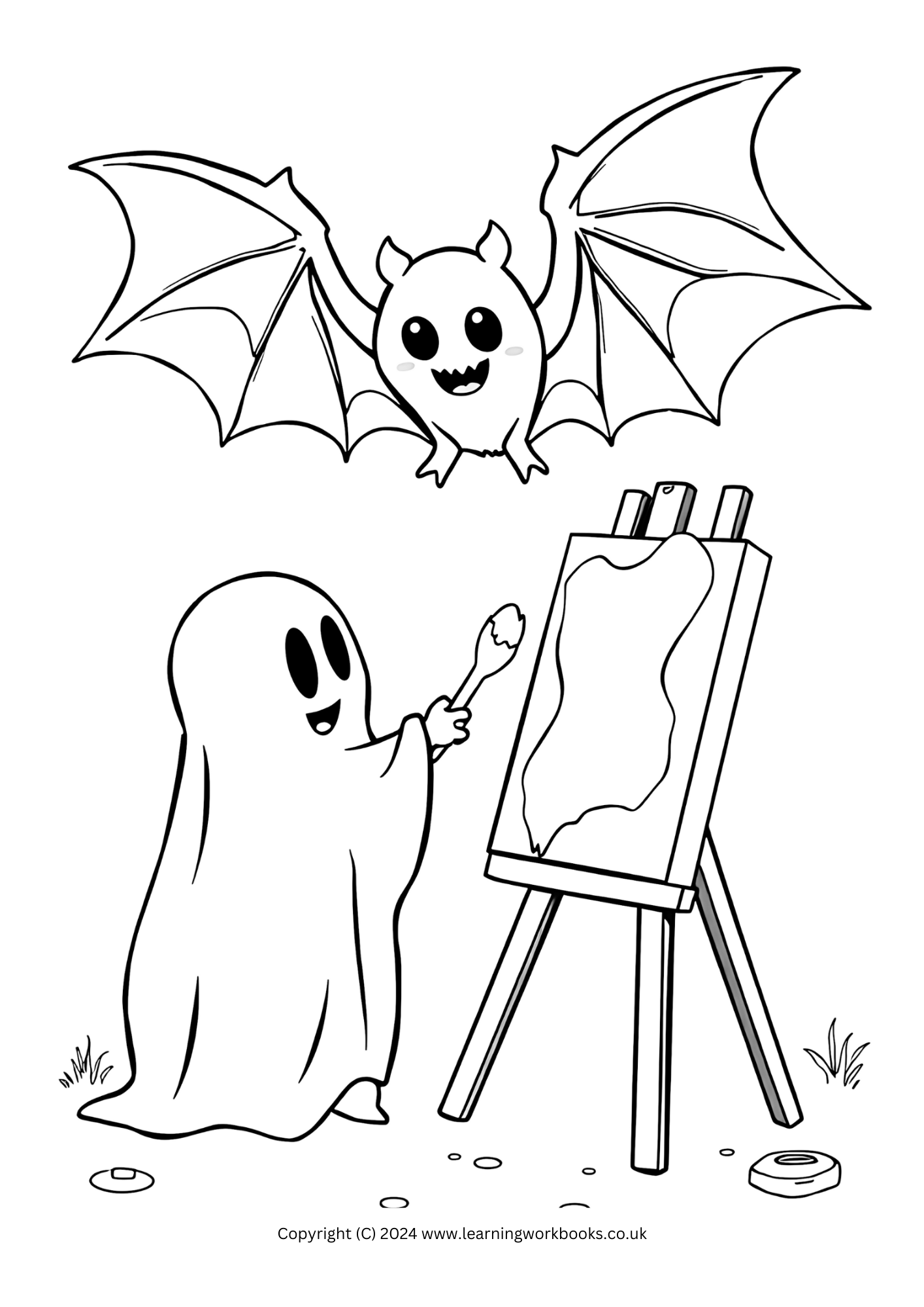 Halloween Art Studio Colouring Book (downloadable digital product)