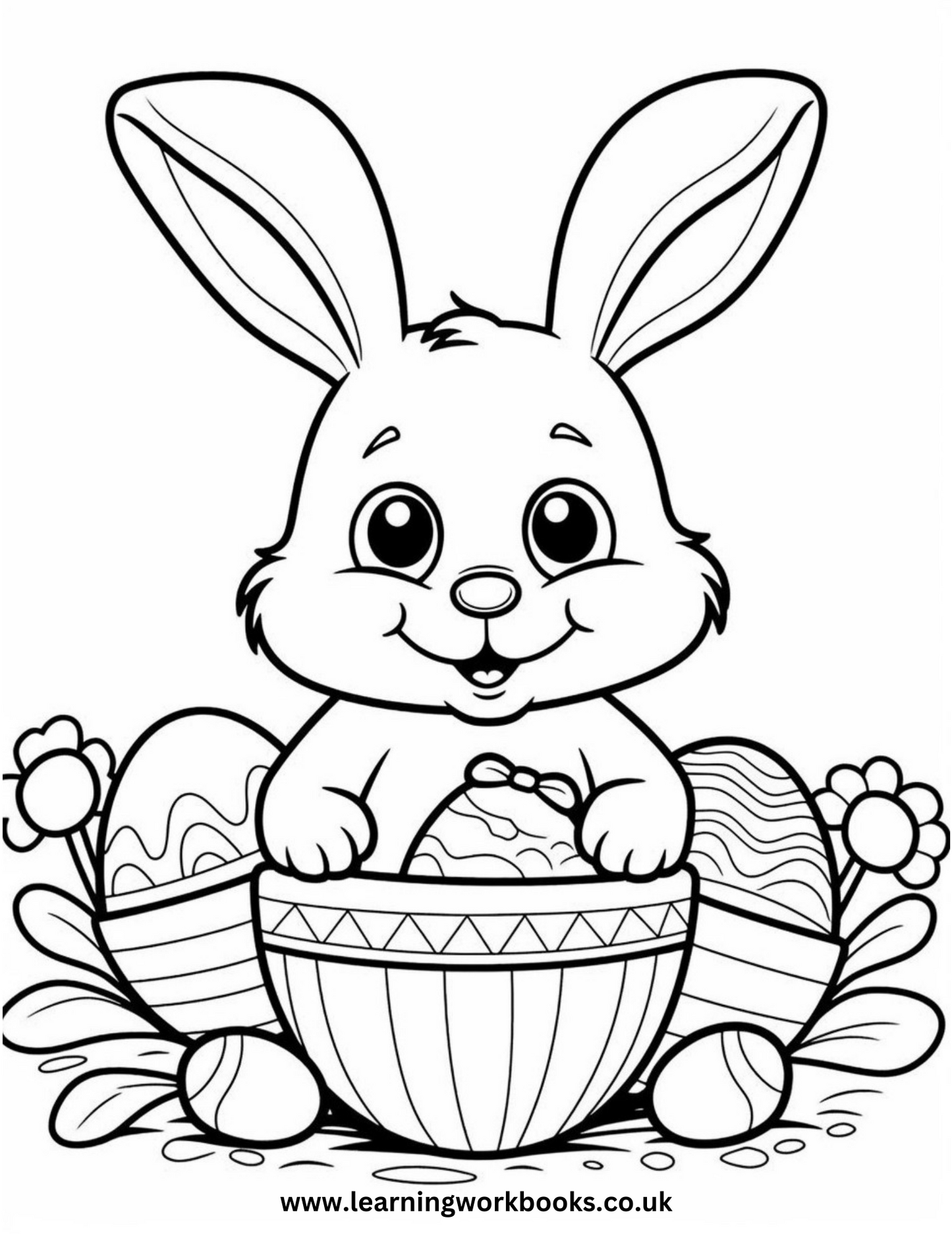 My Easter Bunny Colouring Book 1 (downloadable digital product)