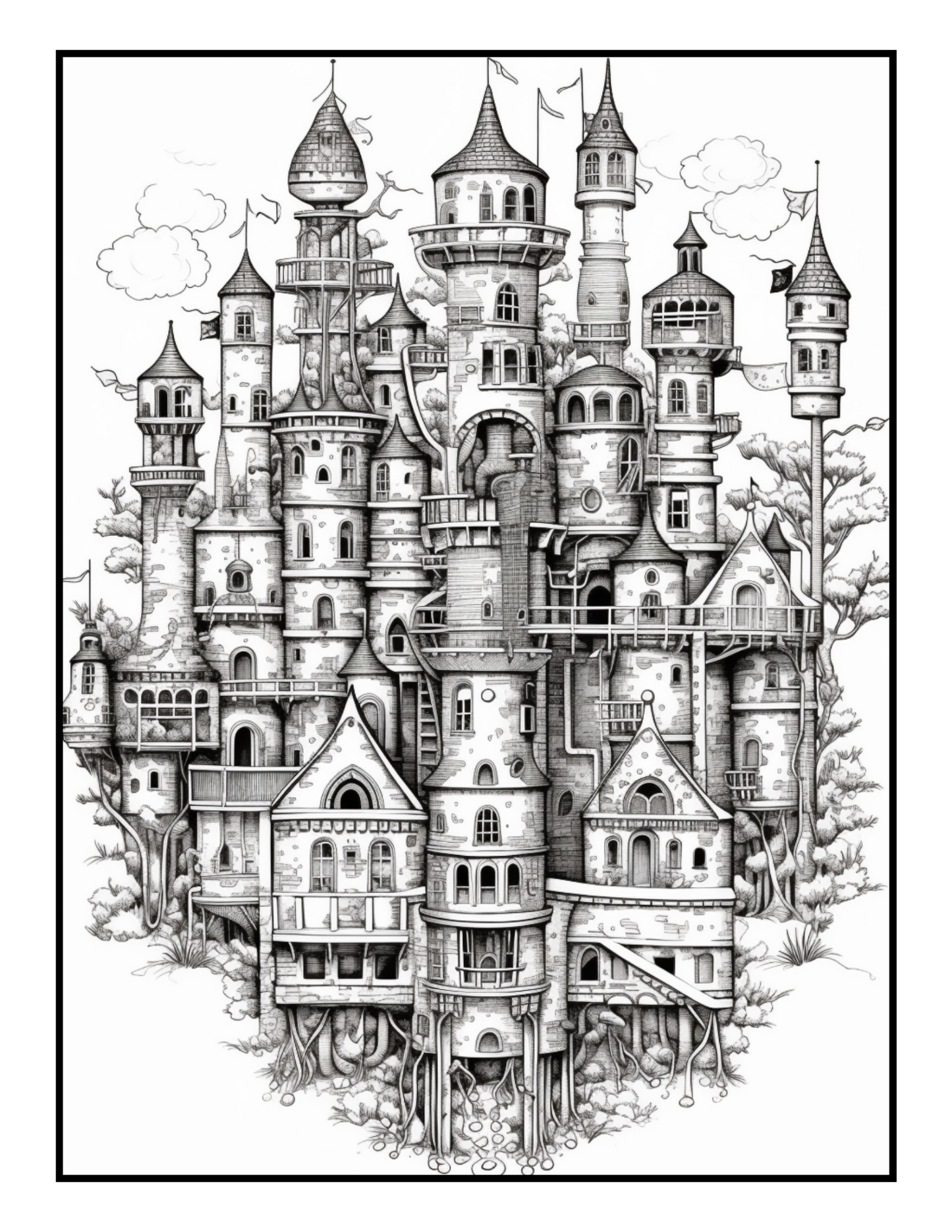 Castles Colouring Book 2 (downloadable digital product)