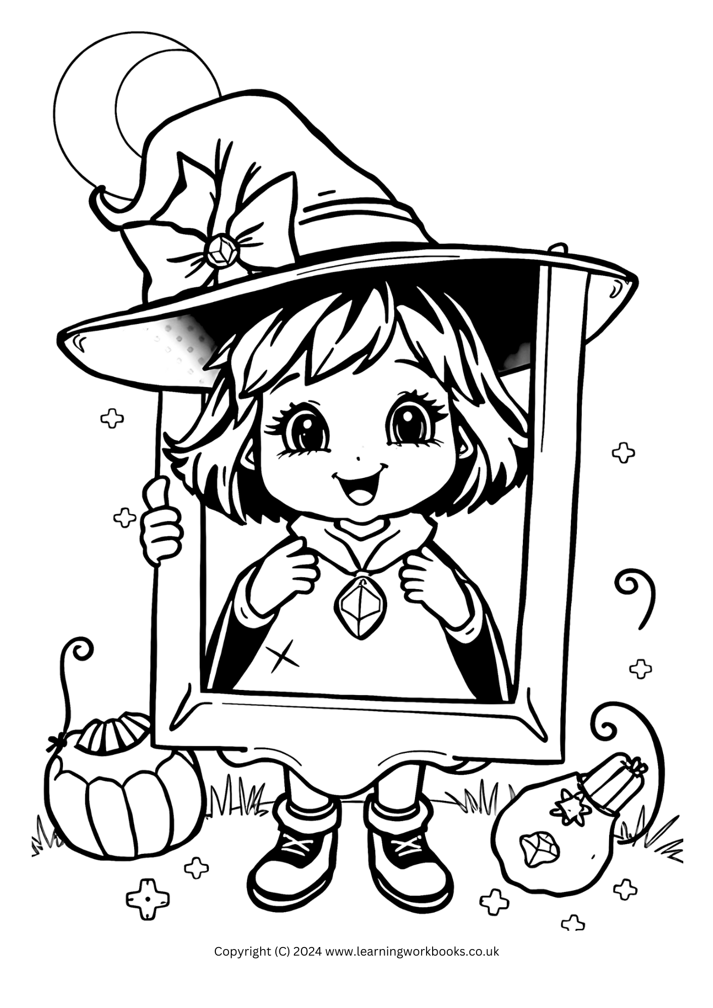 Halloween Art Studio Colouring Book (downloadable digital product)